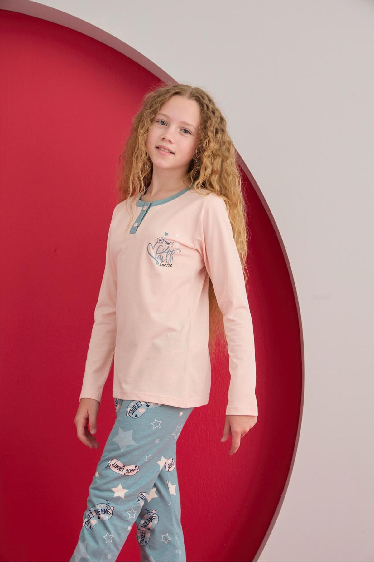 LARİCE KİDS KIZ ÇOCUK UZUN KOL PİJAMA TAKIMI fotoğrafı 2 (önizleme)