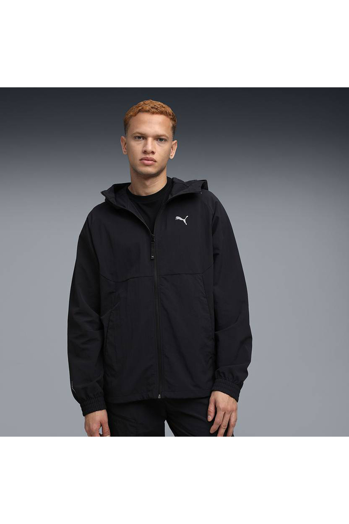 پوما کاپشن مردانه کلاهدار مشکی پوماتک مدل Woven پوما کاپشن مردانه کلاهدار مشکی پوماتک مدل Woven