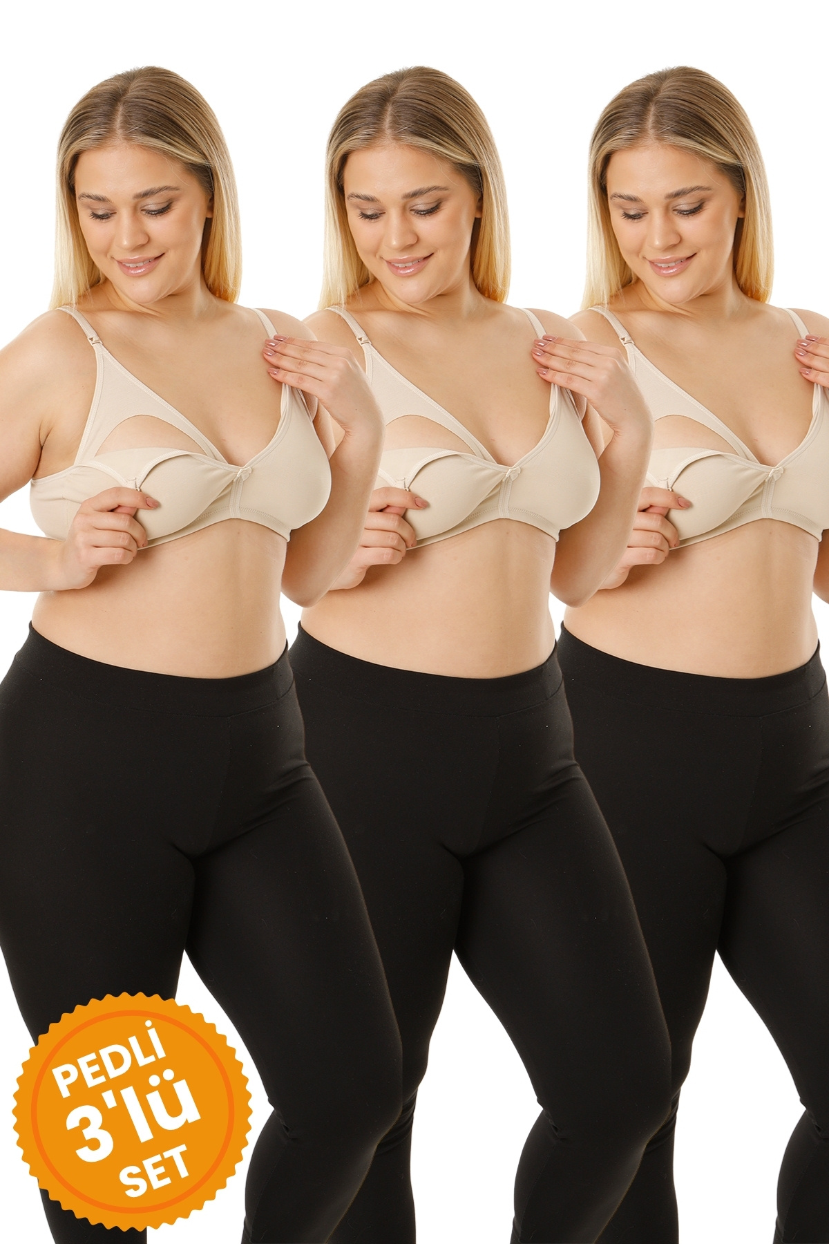 par lingerie pl 3'lü Çıkarılabilir Pedli Emzirme Sütyeni