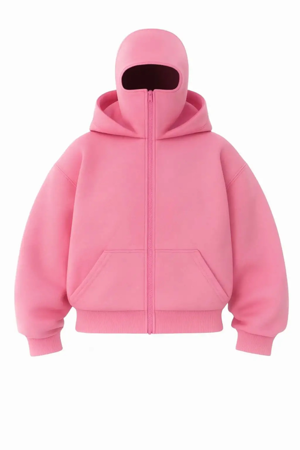 1blood Pembe Maskeli Unisex Kapüşonlu Hırka
