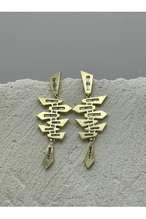 AUBRA Küpe Zirkon Taşlı Sallantılı – 14K Gold Kaplama + Hediye Zirkon Taş Küp...