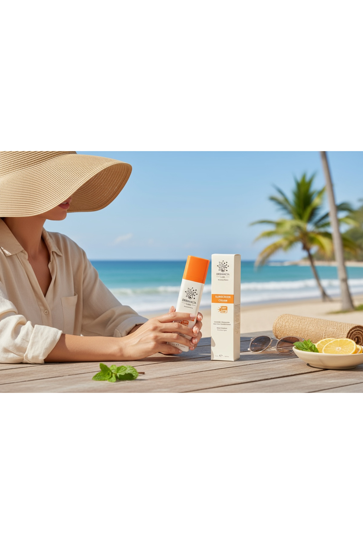 SPF 50+ Yüz Güneş Kremi 50 ml, Su Bazlı, Leke Karşıtı, Yüksek UV Korumalı — DL-SUN50 — تصویر 5 از 5