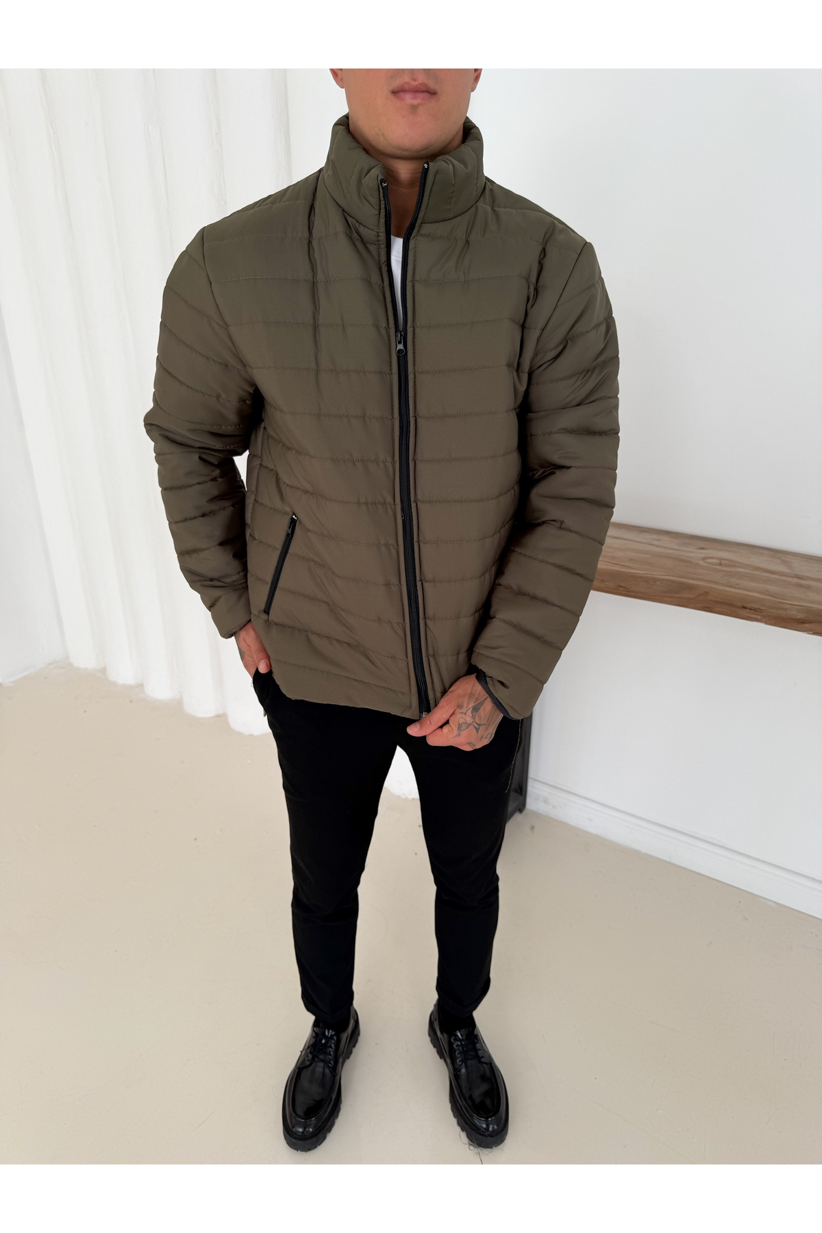 Gameyal  2 Adet Erkek Çift Cepli Astarlı Şişme Mont Ceket - Görsel 5