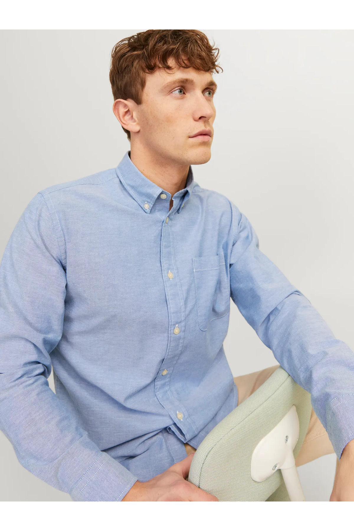 پیراهن مردانه راسته آستین بلند | جک اند جونز Jack & Jones 12192150 - تصویر 3