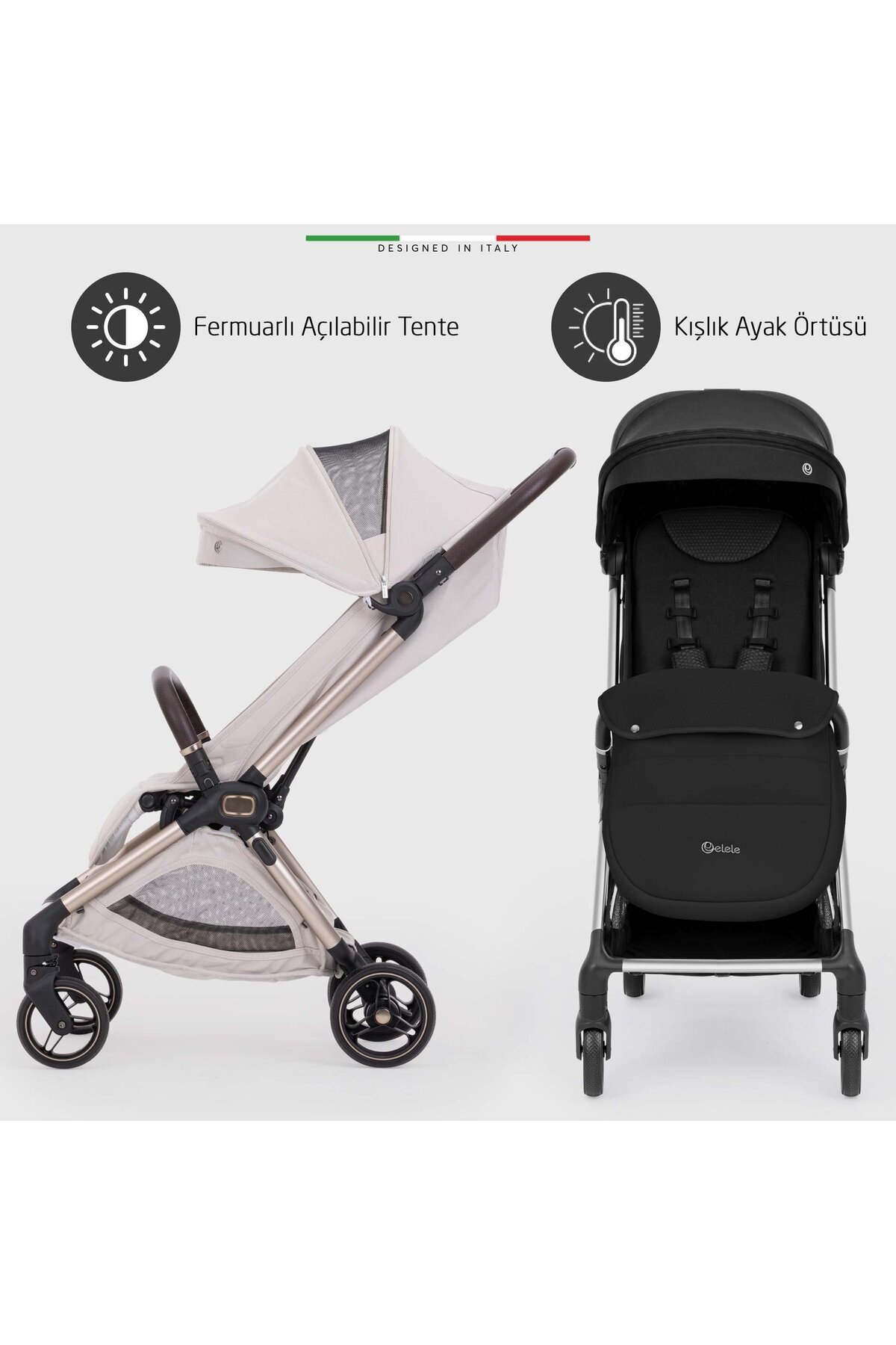 Elele Pilota Premium Kabin Tipi Bebek Arabası Siyah fotoğrafı 7 (önizleme)