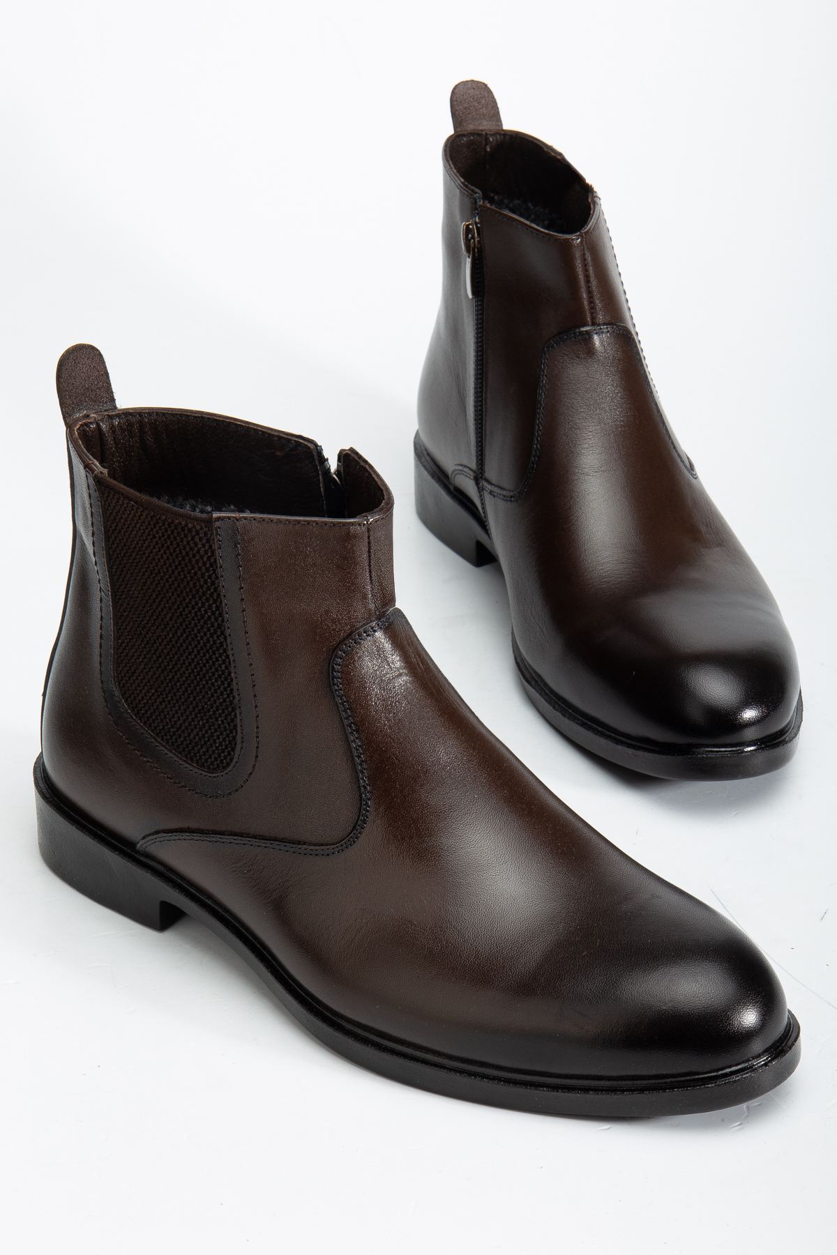 Daxtors  D2145 Hakiki Deri Içi Kürklü Fermuarlı Soğuk Geçirmez Erkek Bot - Görsel 3