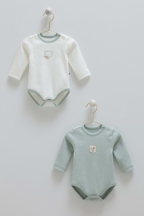 Caramell HELLO FOREST İKİLİ UZUN KOL ÇITÇITLI BODY Yeşil