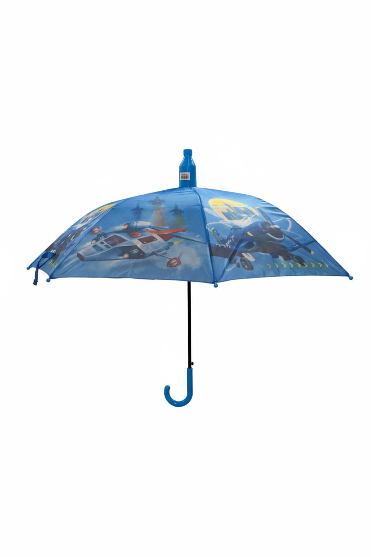 HAK İŞ OYUNCAK Uçak Desenli Mavi Düdüklü Erkek Çocuk Şemsiye – Uçak Figürlü , Kapalı Taşıma Kılıflı fotoğrafı 2 (önizleme)