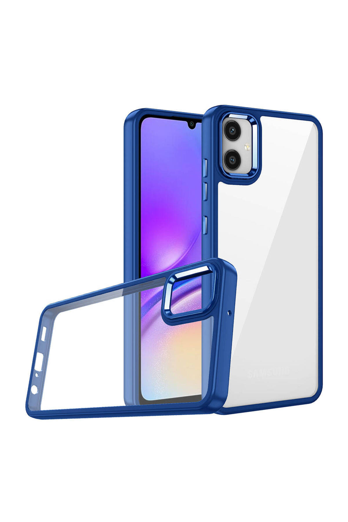 Galaxy A05 Kılıf JoieCreatif Flora Kapak - Mavi