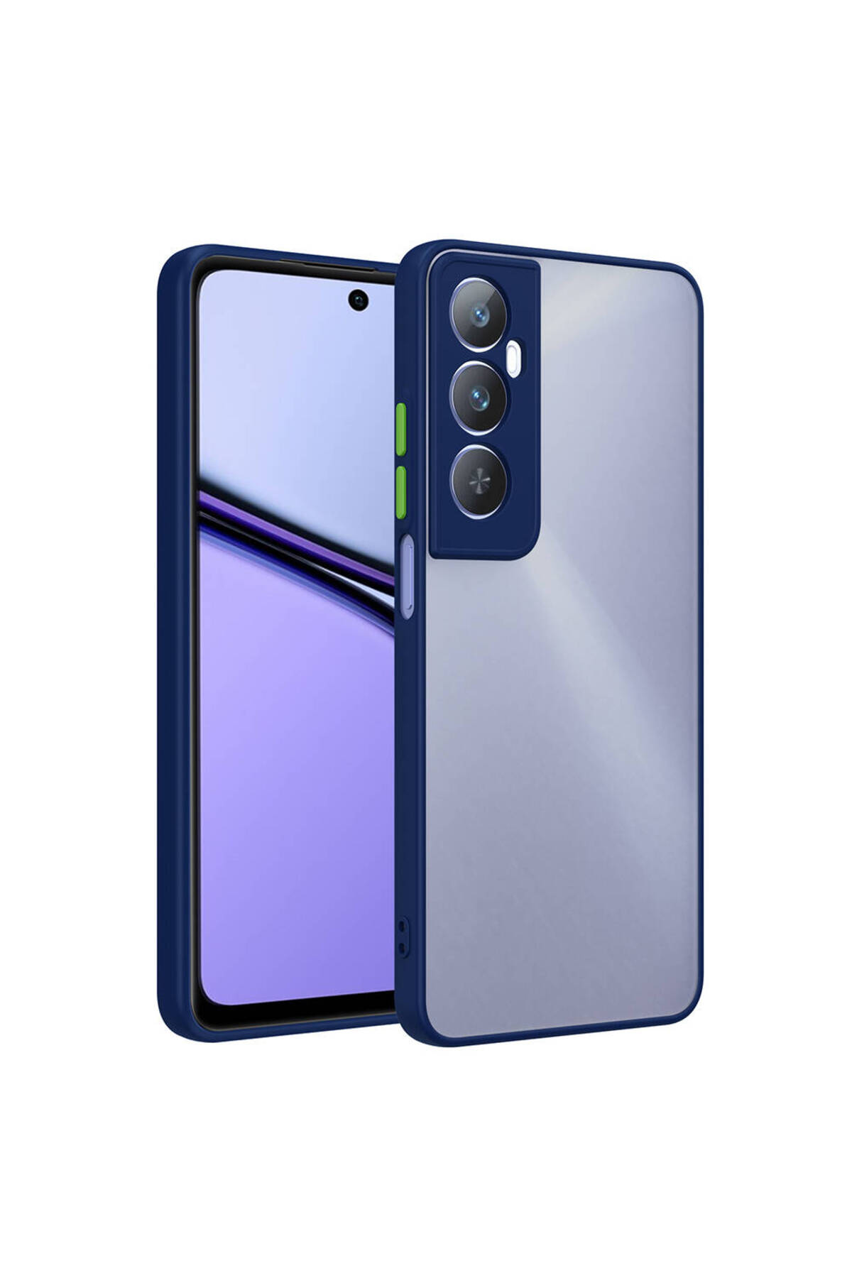Realme C65 4G Kılıf JoieCreatif Hux Kapak - Lacivert