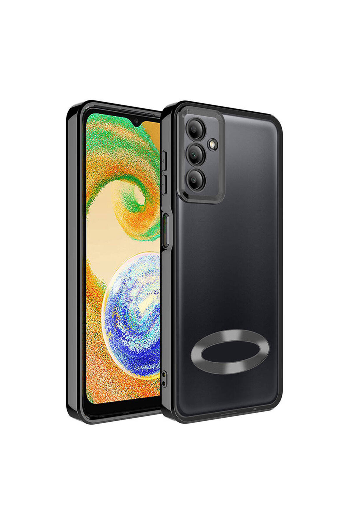 Galaxy A05S Kılıf Kamera Korumalı Logo Gösteren NXXA Omega Kapak - Siyah