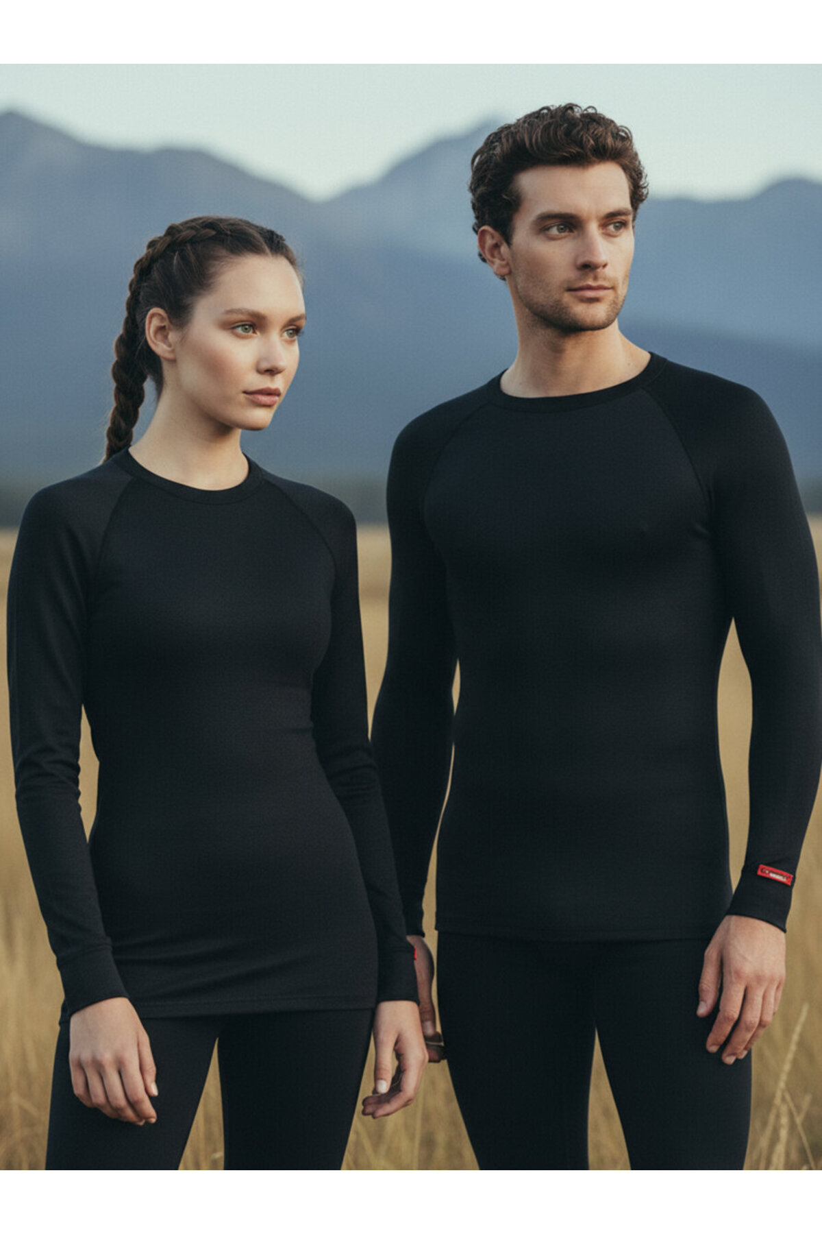 Blackspade Vücuda Oturan İçlik Unisex Termal Uzunkol Tişört, Bisiklet Yaka, 2. Seviye Isı Koruma-9259
