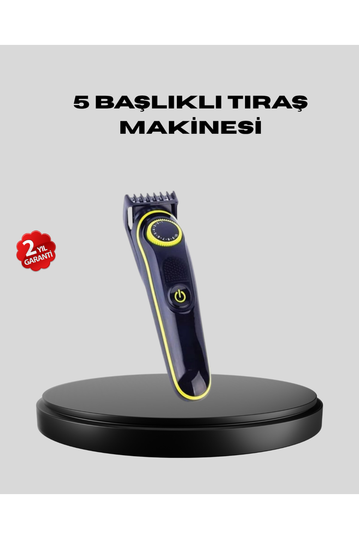 Genel Markalar 5 Başlıklı Şarjlı Tıraş Makinesi – Saç, Sakal, Burun ve Vücut İçin Çok Fonksiyonlu Bakım Seti