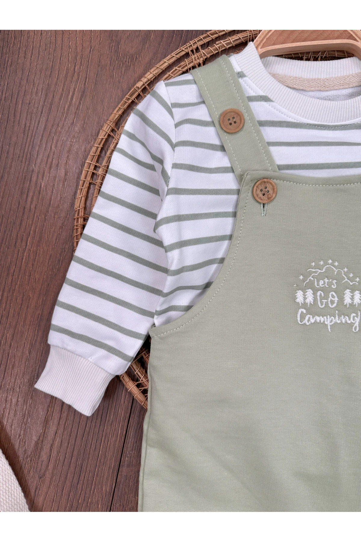 طقم سالوبيت للأطفال الأولاد مع قبعة سفاري وشريط مط...