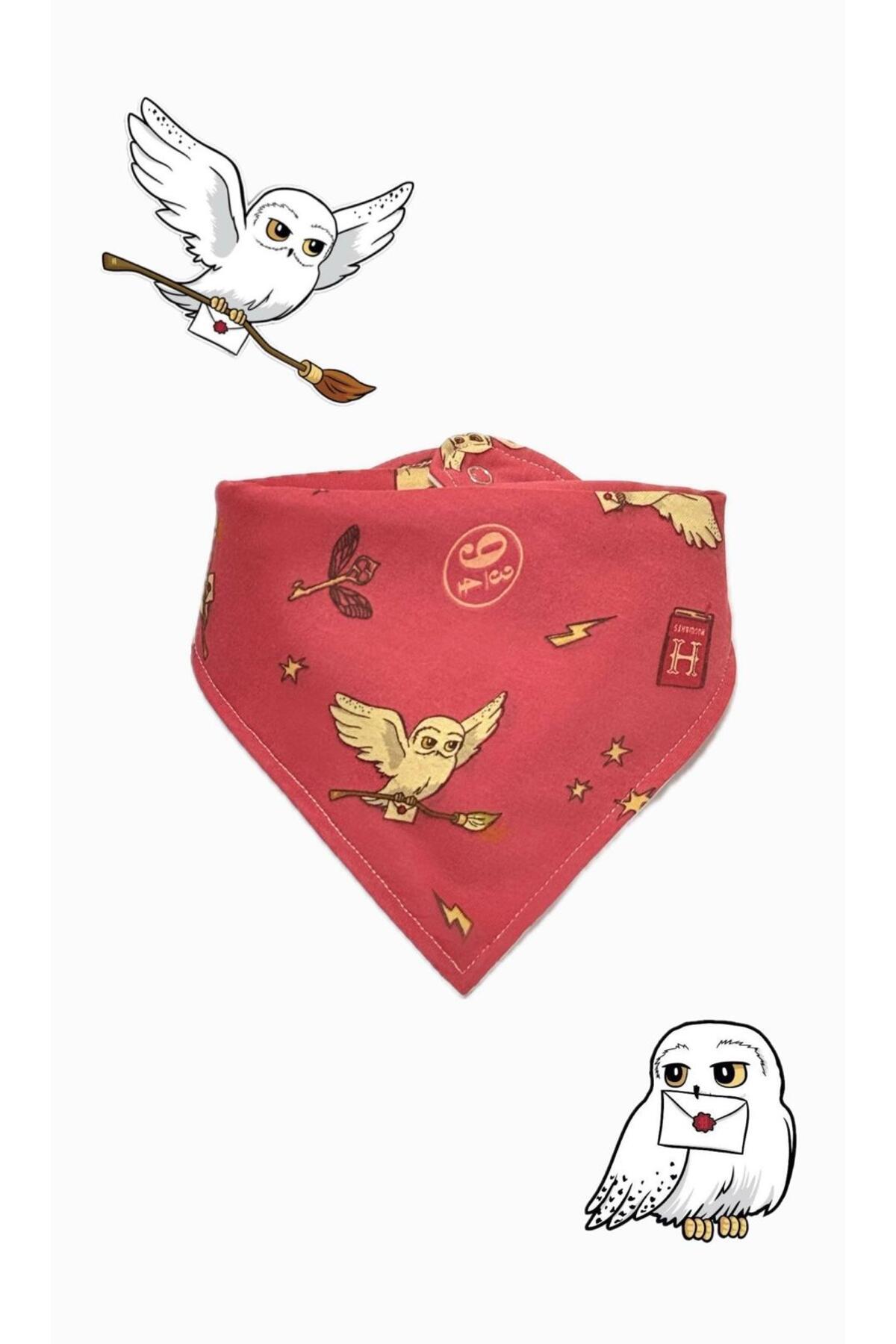 Lumos Trade Bebek %100 Pamuk Çift Katlı Harry Potter Baykuş Hedwig Fular Mama Önlüğü - Salya Önlüğü fotoğrafı 3 (önizleme)