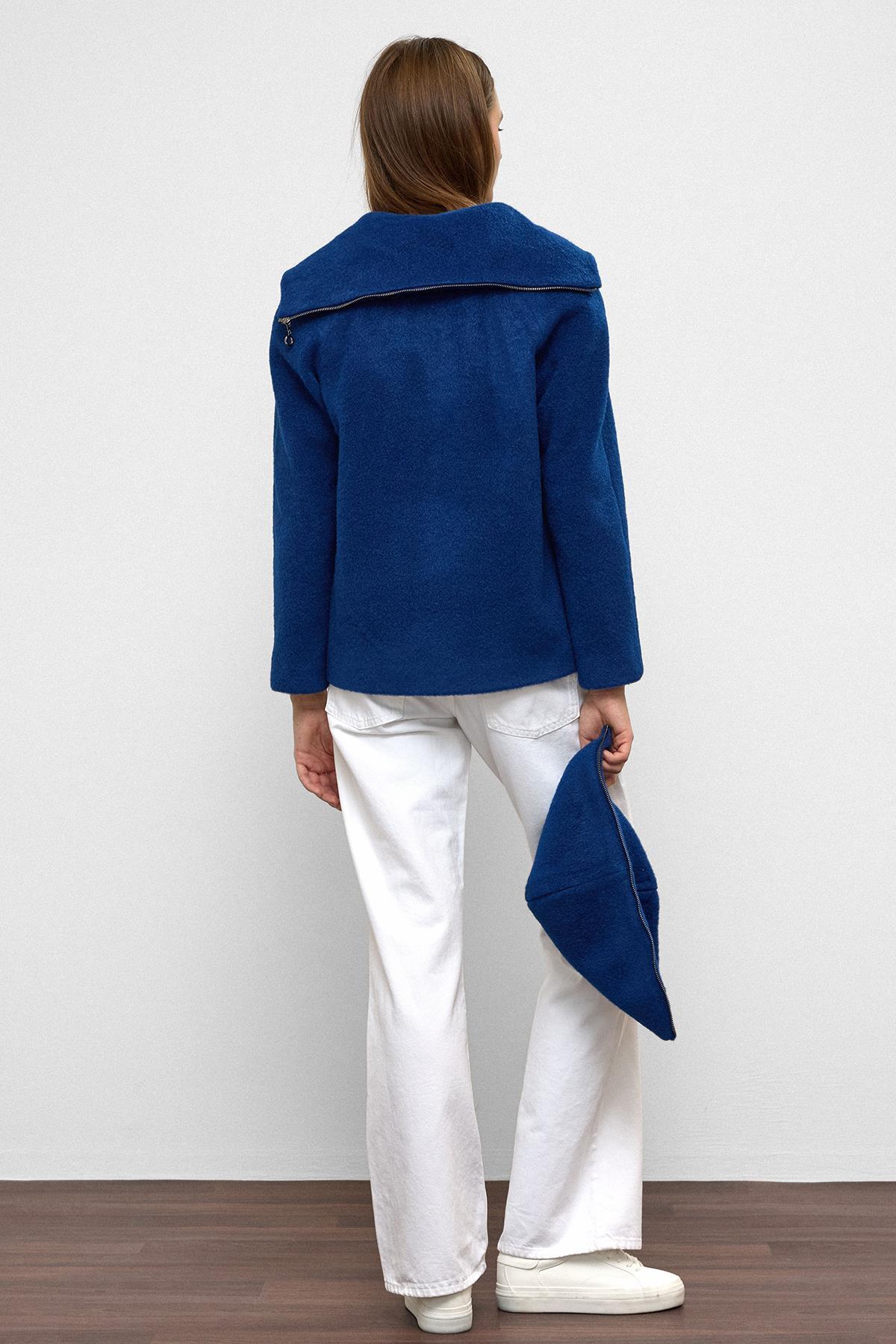 Olcay  Çıkabilir Kapüşonlu Fermuar Detaylı Oversize Kaban SAKS 3128 - Görsel 7