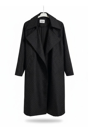 BY SE'MAS WEAR PREMİUM TAŞLI OVERSİZE TRENÇKOT