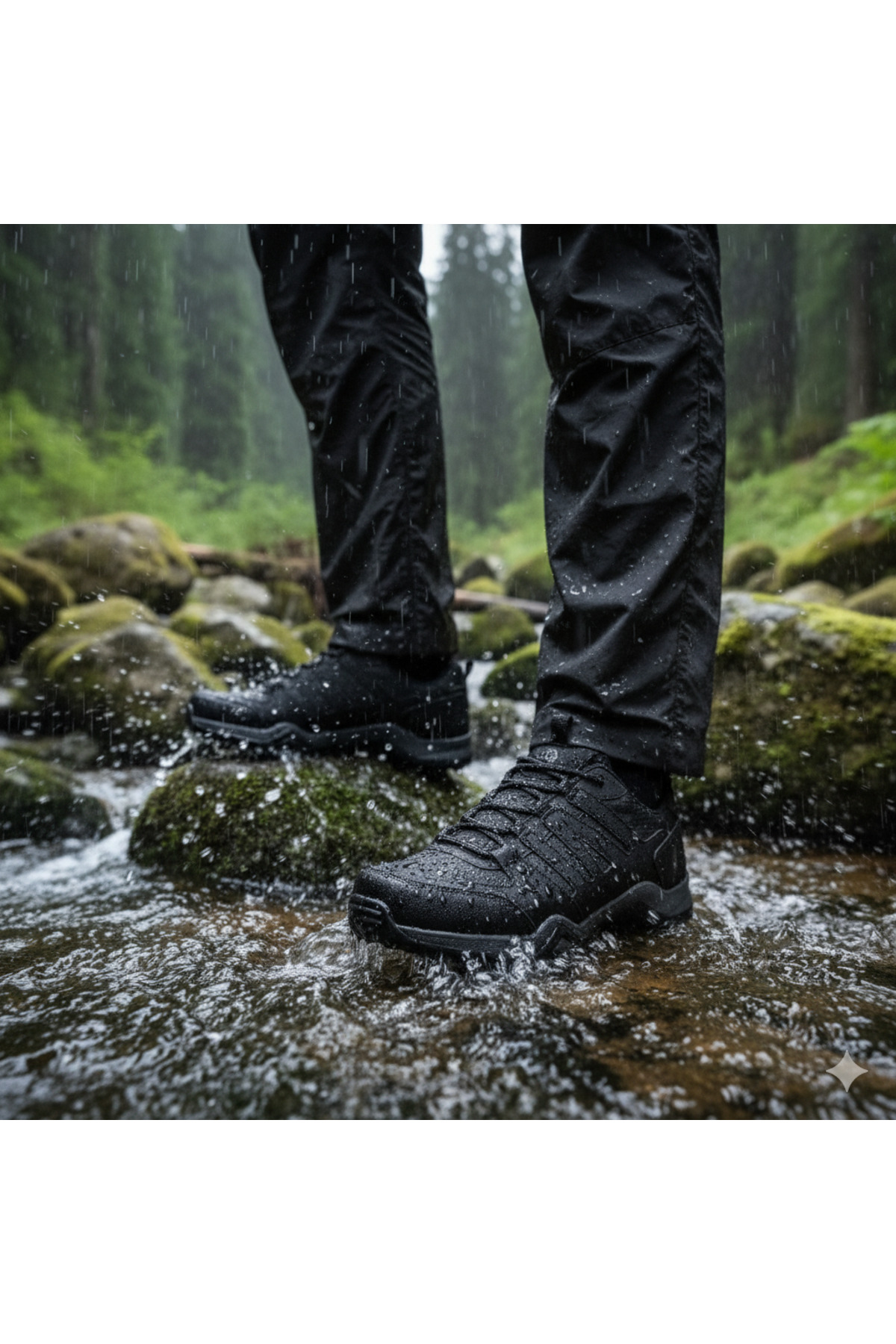 SNR Suya Dayanıklı Poseidon Erkek Spor Outdoor Kaymaz Taban Rahat ve Kaliteli Siyah Ayakkabı 5 renk var görsel 5