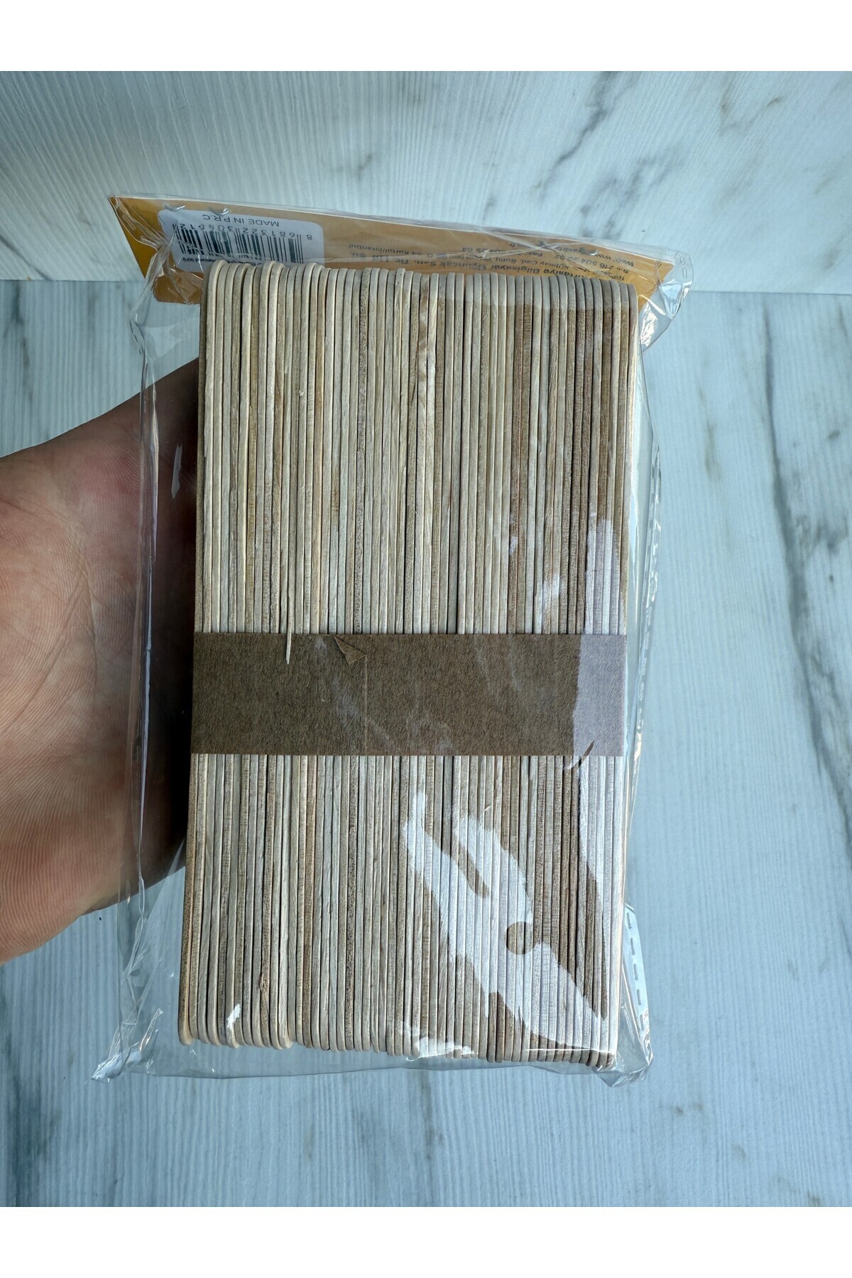 maycup Ahşap Dil Basma Çubuğu Abeslang Naturel 100 Adet 150x18 mm ...