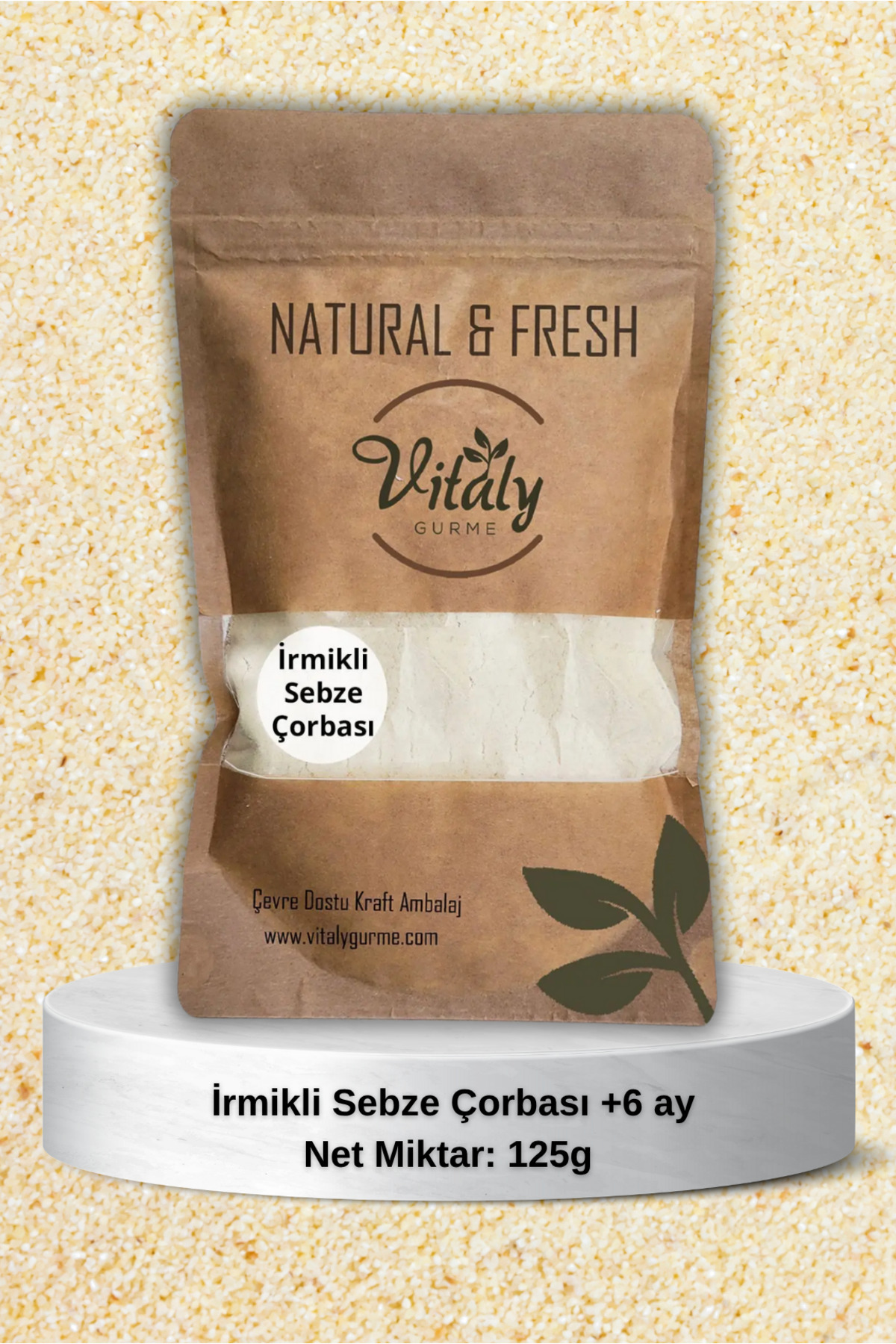 Vitaly Gurme Irmikli Sebze Çorbası - +6 Ay Katkısız Bebek Çorbası 125gr