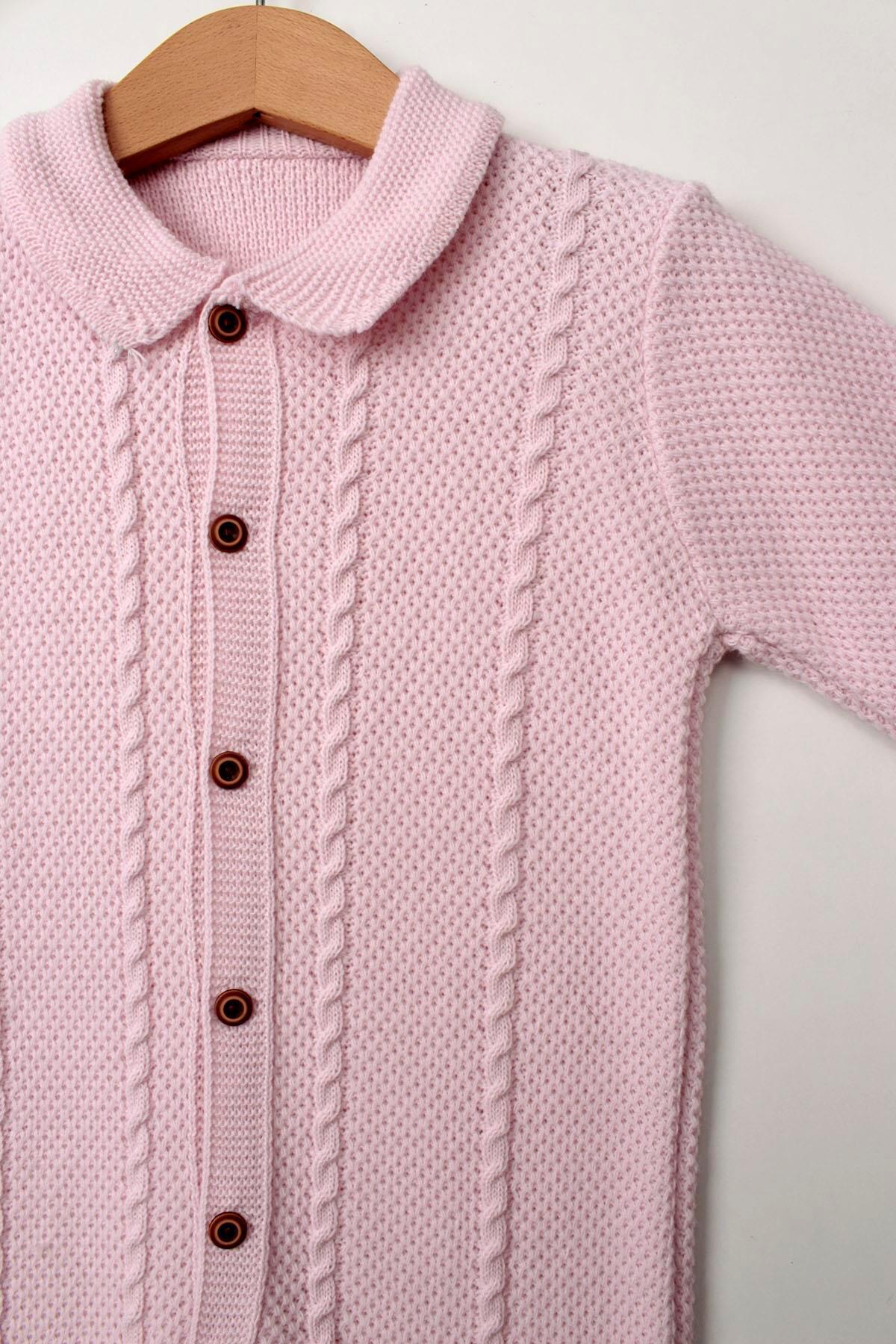 Çocuksan Baby&Kids Wear Kız Erkek Unisex Bebek Örme Düğme Detaylı Şapkalı Triko Yenidoğan Tulum Takımı fotoğrafı 7 (önizleme)