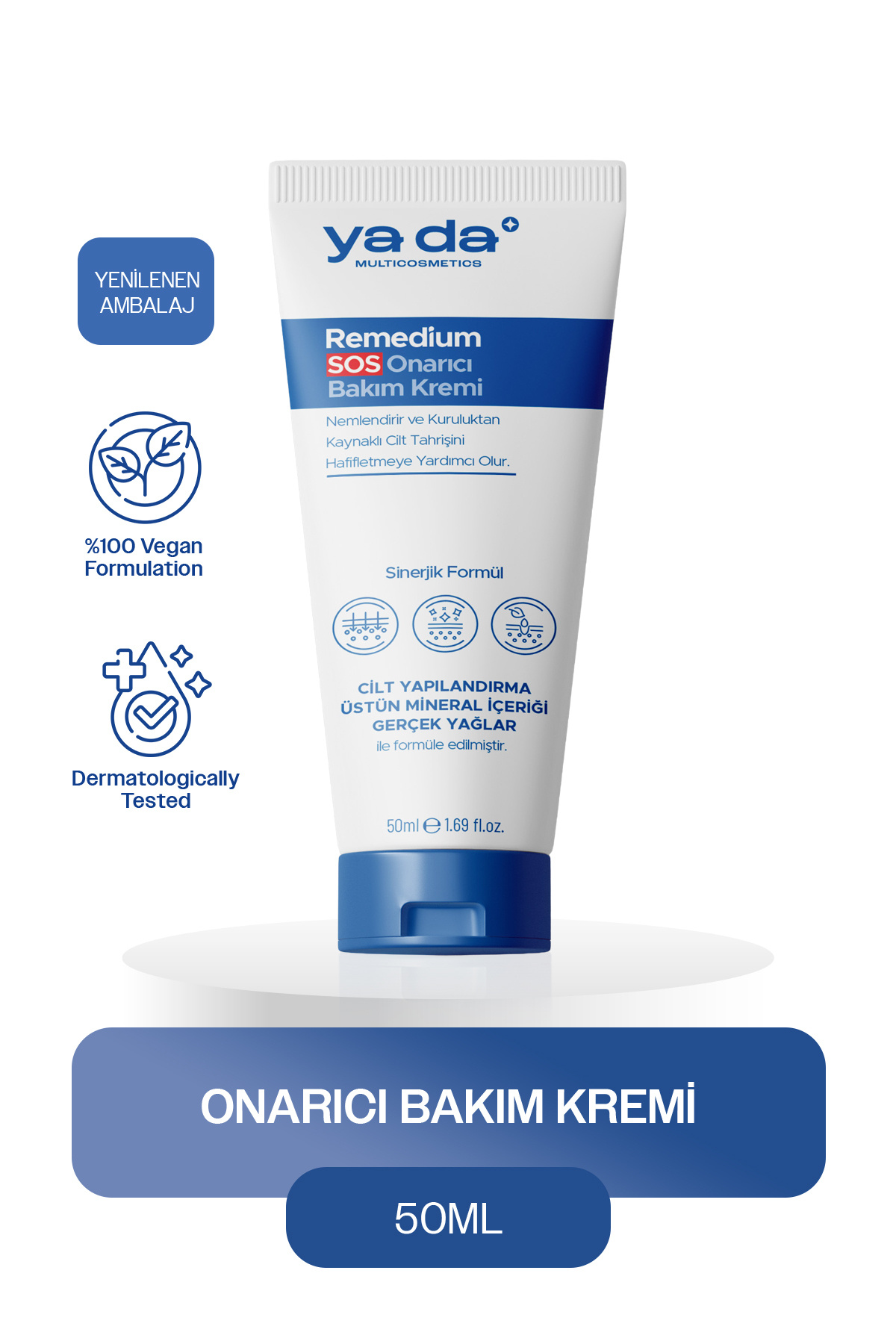 Remedium Cilt Onarıcı Ve Tahrişi Hafifletmeye Yardımcı Sos Yatıştırıcı Bakım Kremi, 50 ml