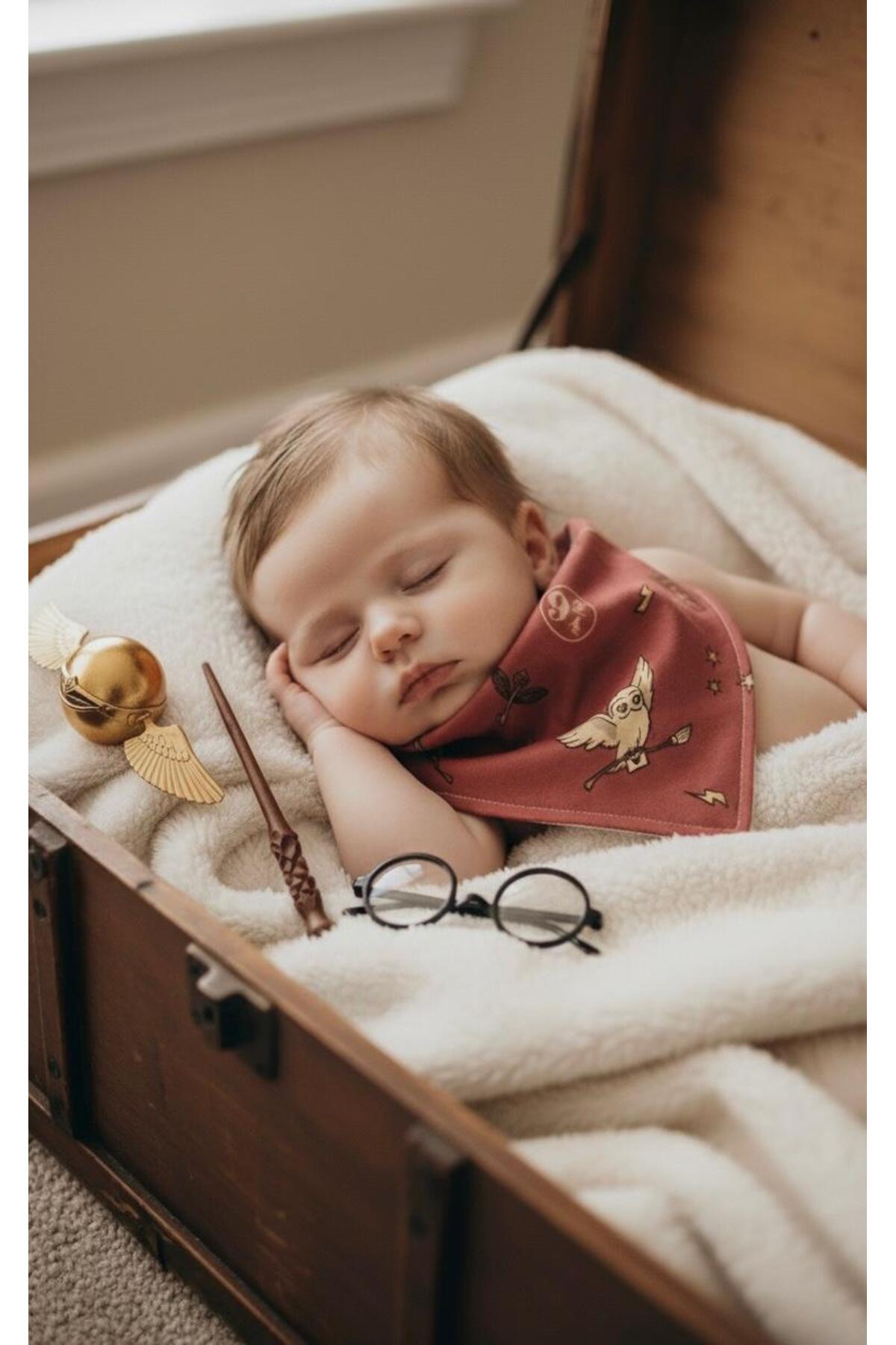 Lumos Trade Unisex Bebek Organik Kumaş Siyah Beyaz Desenli Fular Mama Önlüğü - Salya Önlüğü 5 Adet fotoğrafı 2 (önizleme)