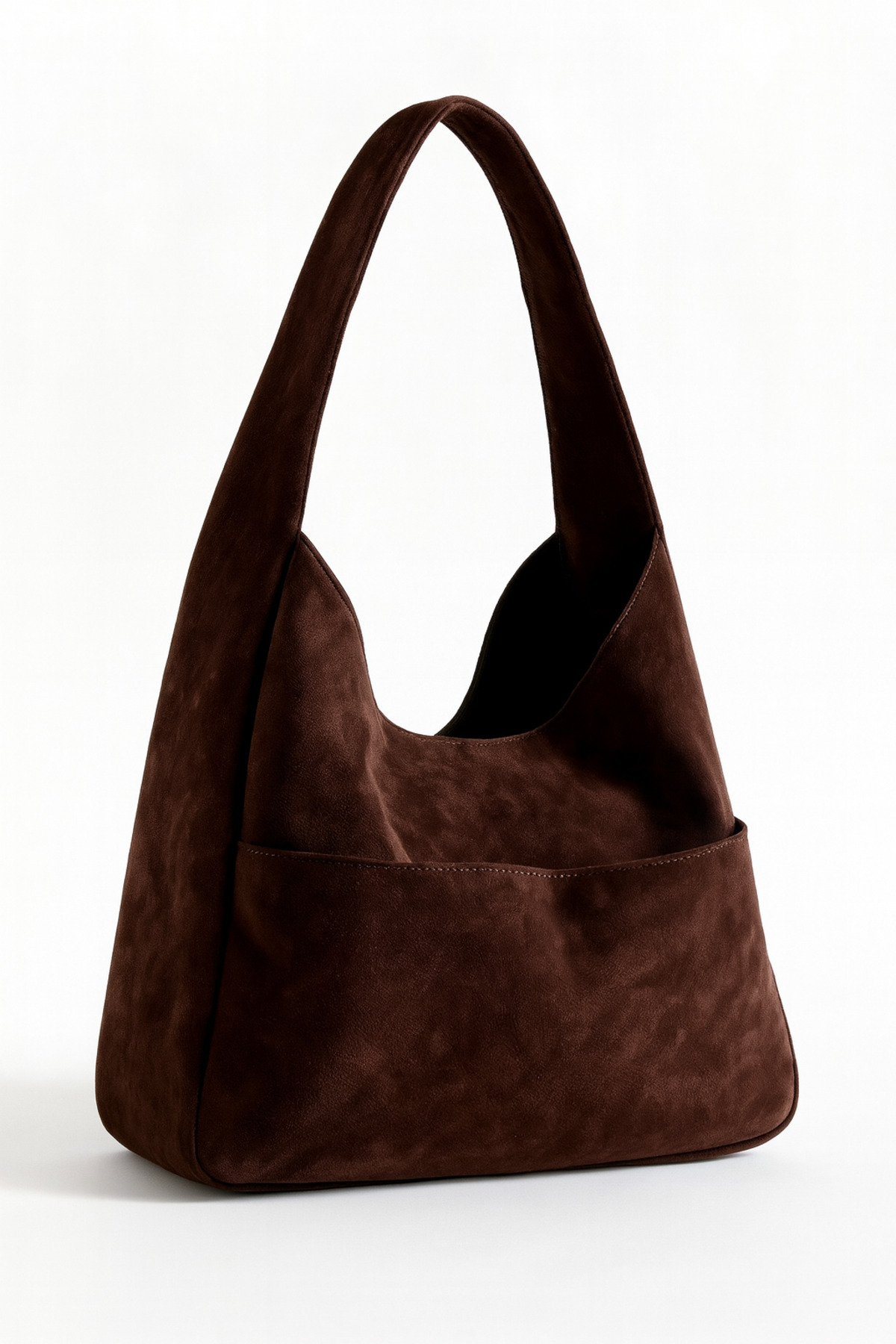 Straada accessories Жіноча сумка через плече Hobo pinterest Неохайна замша Гірка кава Сумка