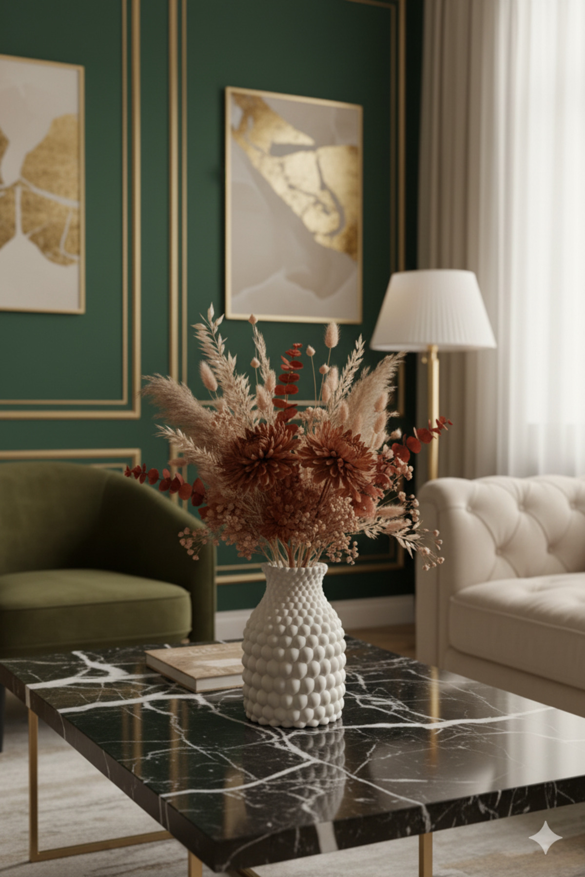 Honeycomb Bubble Bubble Decorative Vase Bohemian Scandinavian Minimalist Pampas