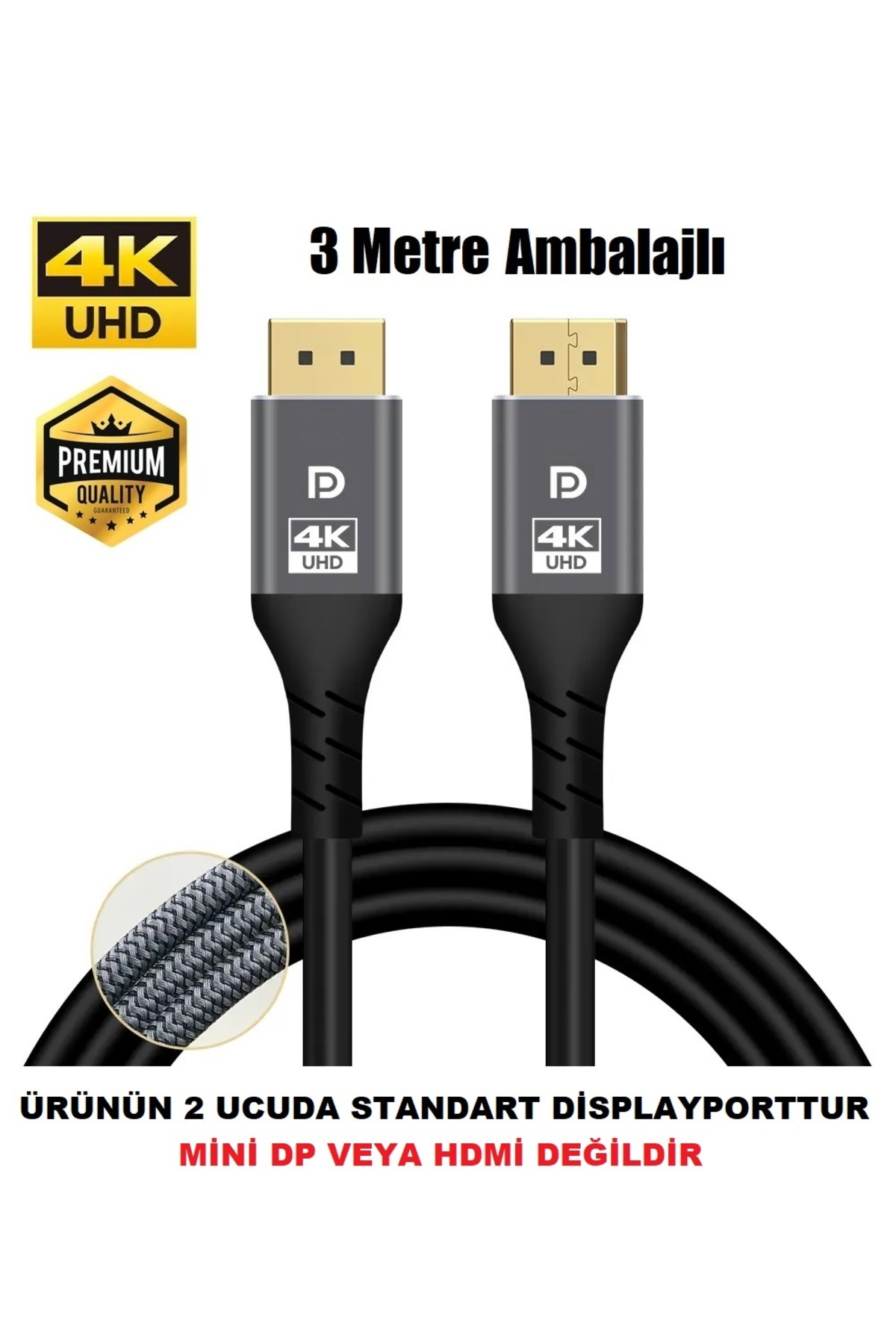 SHOW PRiME 3Metre Displayport Dp Kablo 4k Premium 360 Herze Kadar ...