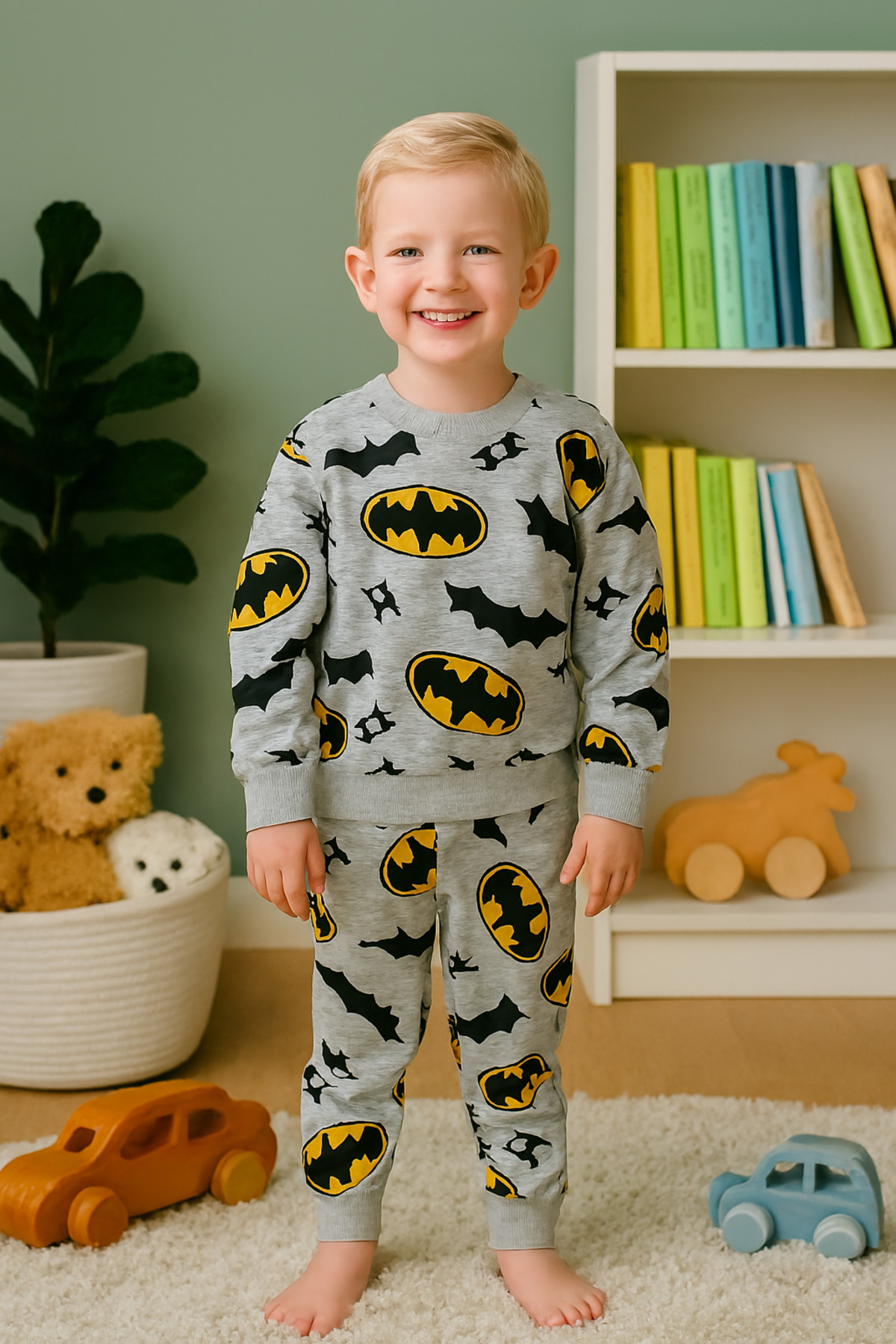 Arya Nisa Kids Boy's Printed Pjama Suit