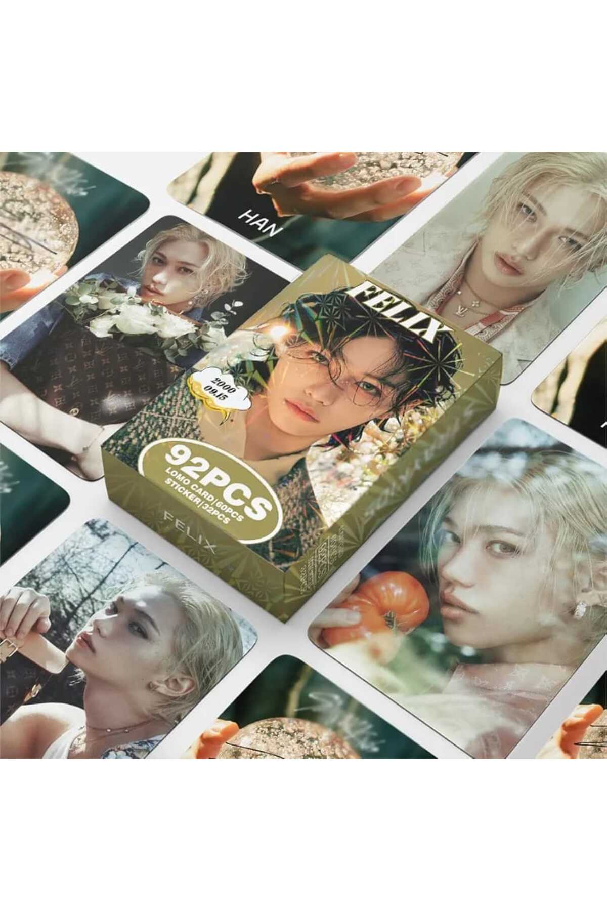 REN AKSESUAR Kpop Straykıds Felix Lomo Kart, Sticker 92 Parça