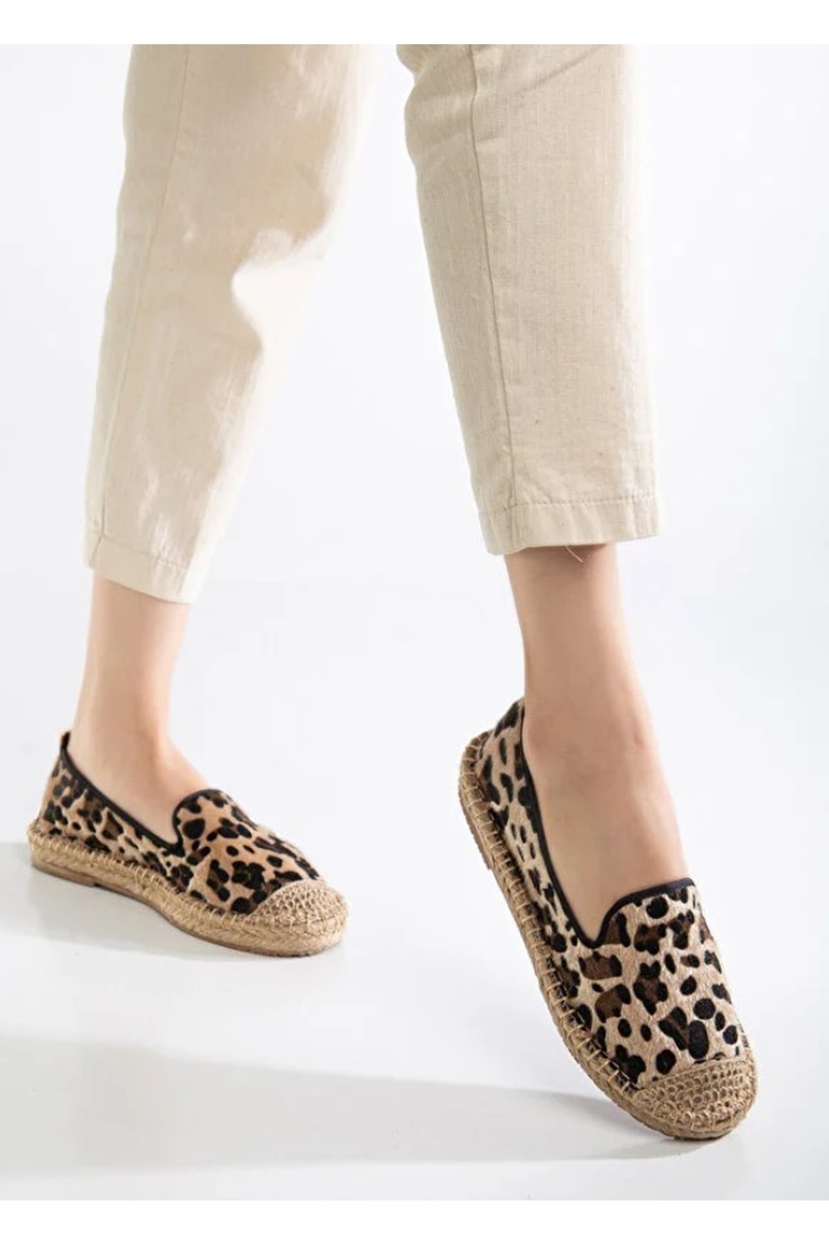 KOCAMANLAR  Feles Espadril Kadın Babet Ayakkabı LEOPAR - Görsel 2