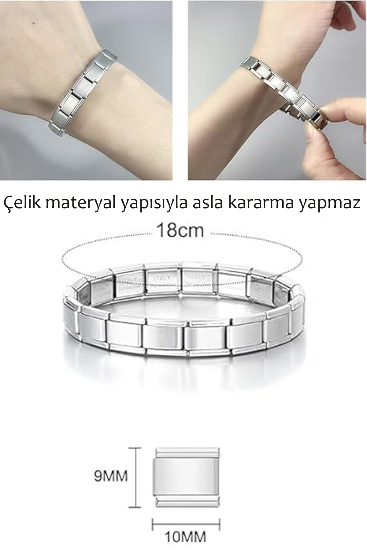 EVVELİ  Erkek Charm Bileklik ve Vegan Deri Siyah Nakit Para Bölmeli Kızaklı Mekanizmalı Cüzdan Kartlık Seti - Görsel 7