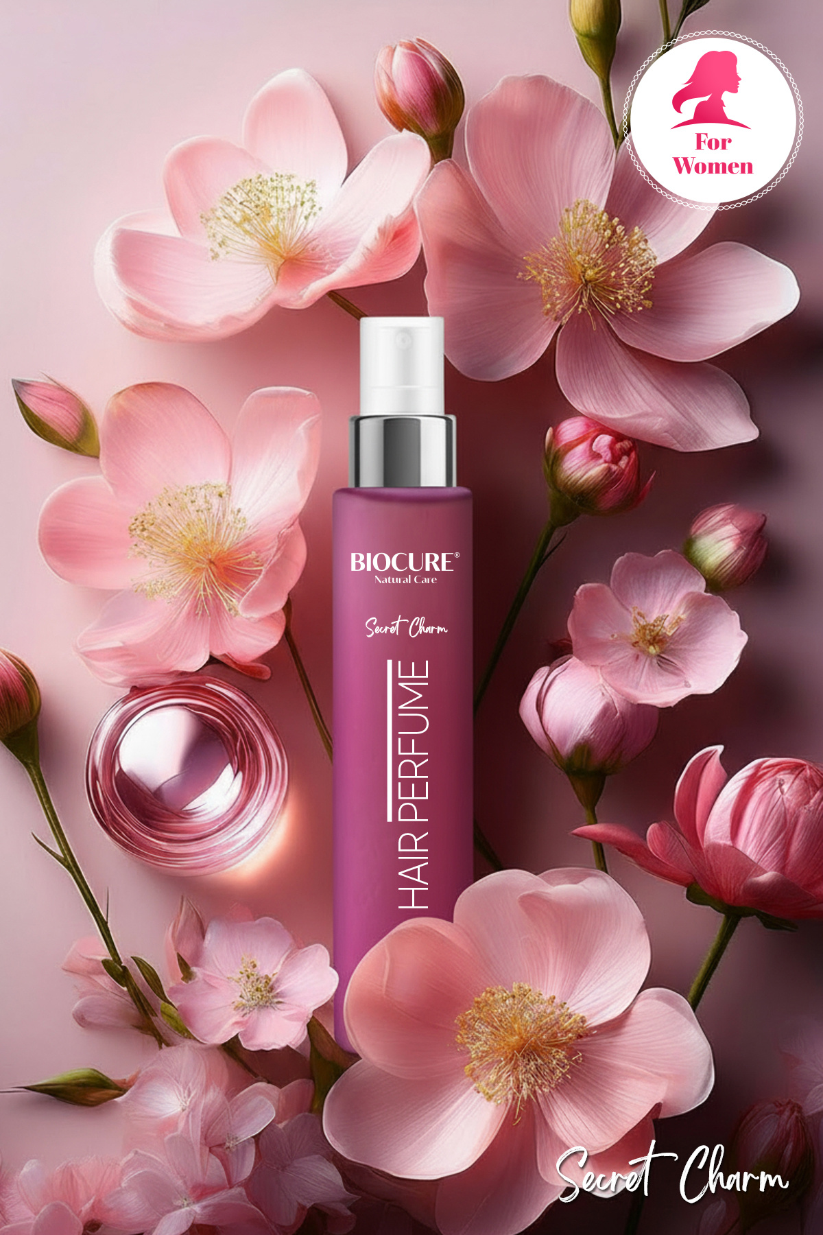Biocure Kadın Saç Parfümü Keratin Ve Kolajen Katkılı Uv Koruyuculu Trsr Saç Parfümü - 100 ml