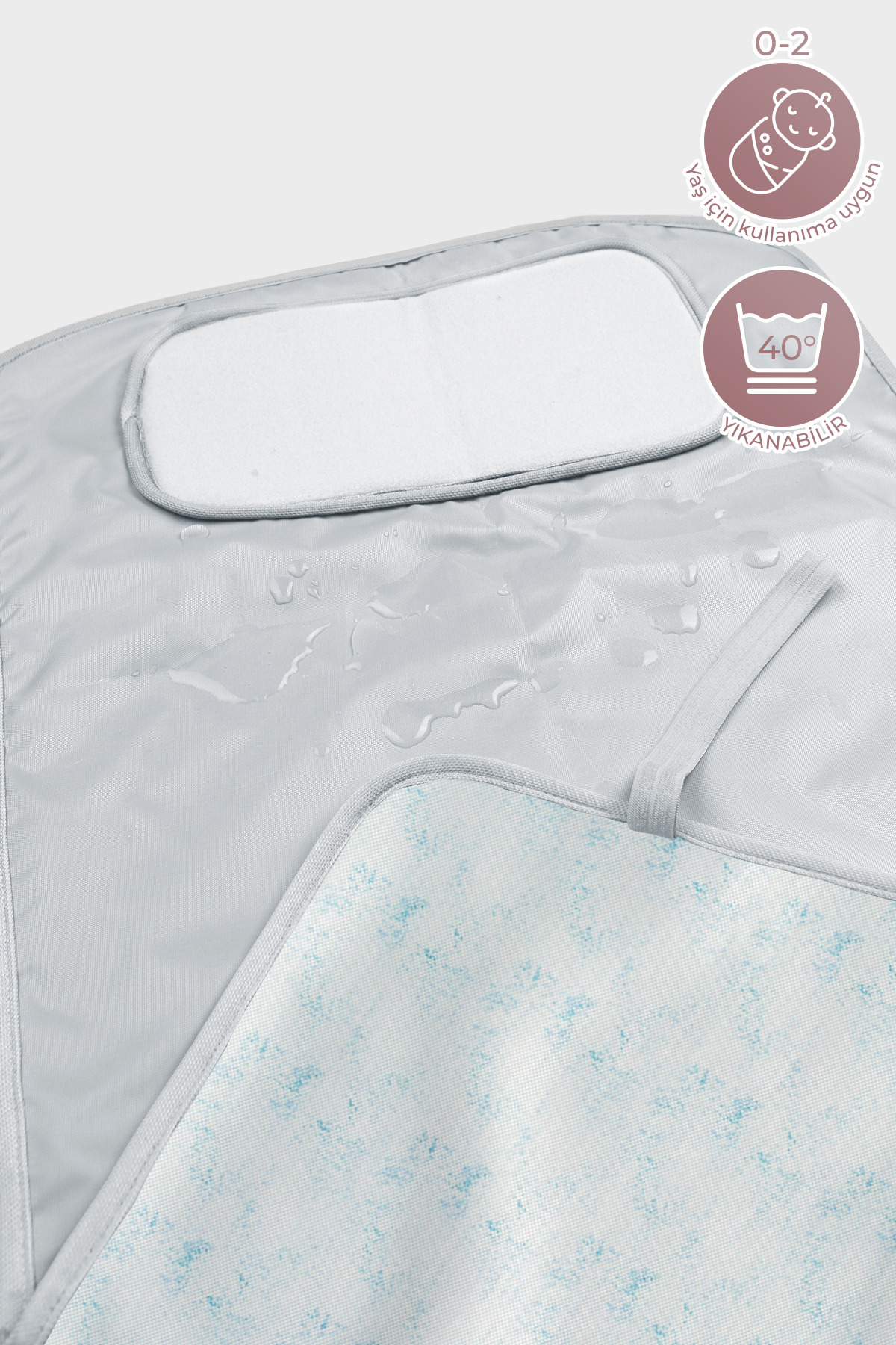 HAMUR Anne Bebek Bakım Örtüsü Yenidoğan Alt Açma Değiştirme SolidYesil Organizer Pedi Minderi Çift Taraflı fotoğrafı 3 (önizleme)