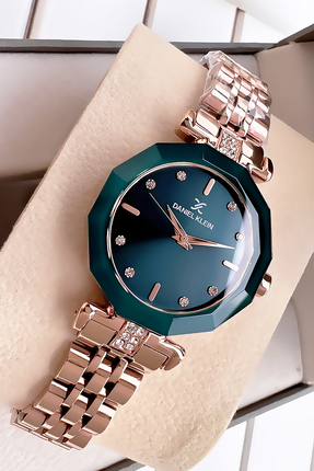 Daniel Klein Kadın Kol Saati 3 Atm Su Geçirmez Rose Gold Renk Çelik Kordon Bi...