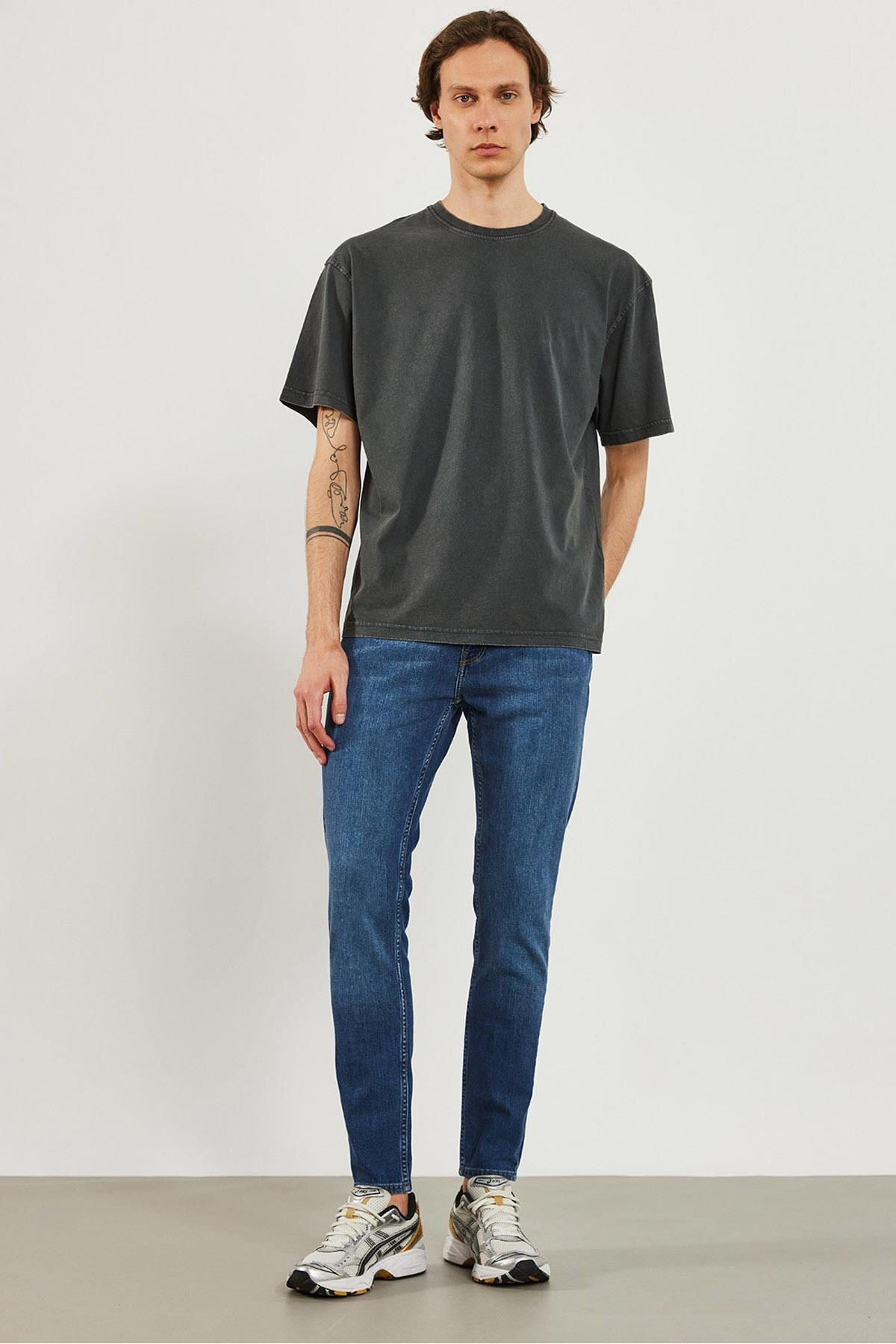 VENA  Teos Dirty Dark Blue Skinny Jean Pantolon-Dirty Dark Blue