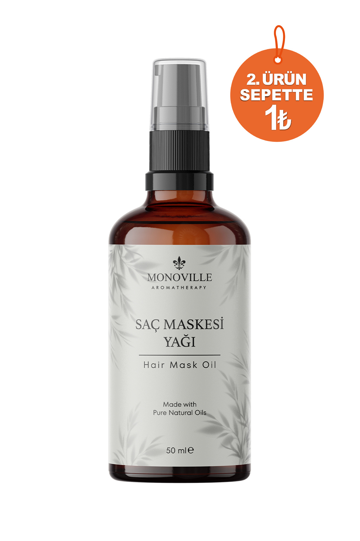 Monoville Saç Maskesi Yağı 50 ml Cam Şişede %100 Saf ve Doğal (Hair Mask Oil)
