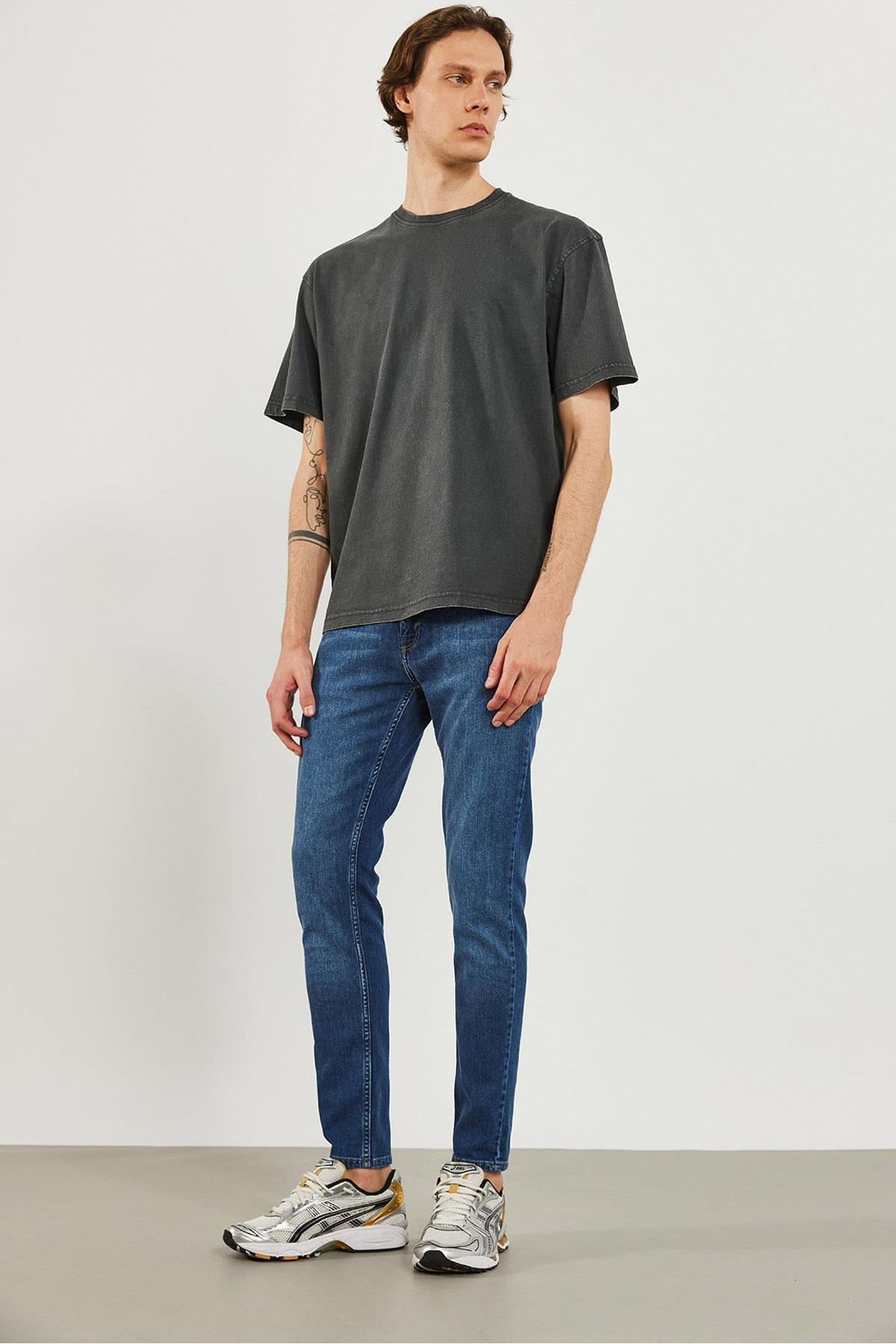 VENA  Teos Dirty Dark Blue Skinny Jean Pantolon-Dirty Dark Blue - Görsel 3