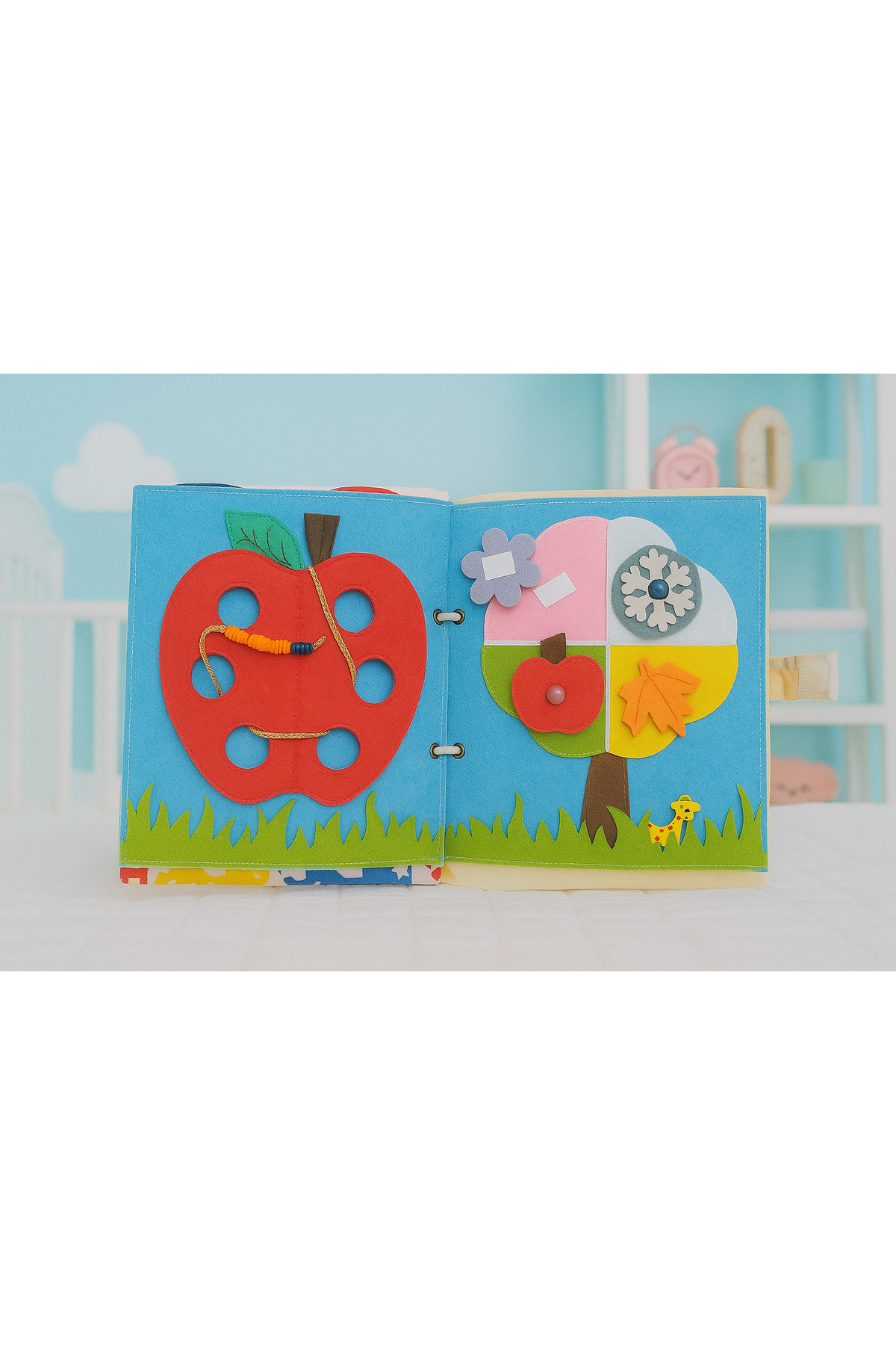 Dinootoys Montessori Eğitici Aktivite Keçe Kitap 10 Sayfa fotoğrafı 4 (önizleme)