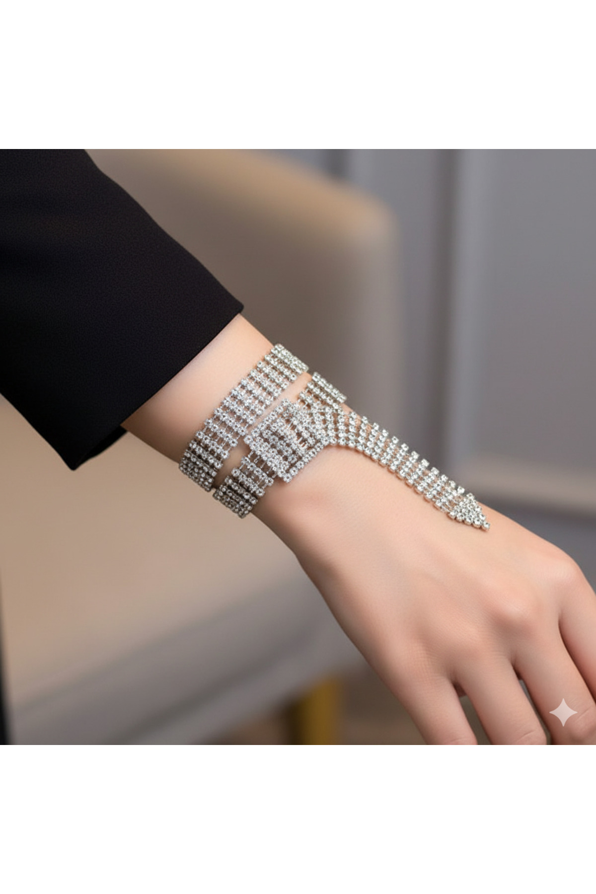Gümüş Kaplama Choker Şık Taşlı Kolye Kemer veya Bileklik ( KUTULU ) Abiye Düğün Nişan Kına Davet
