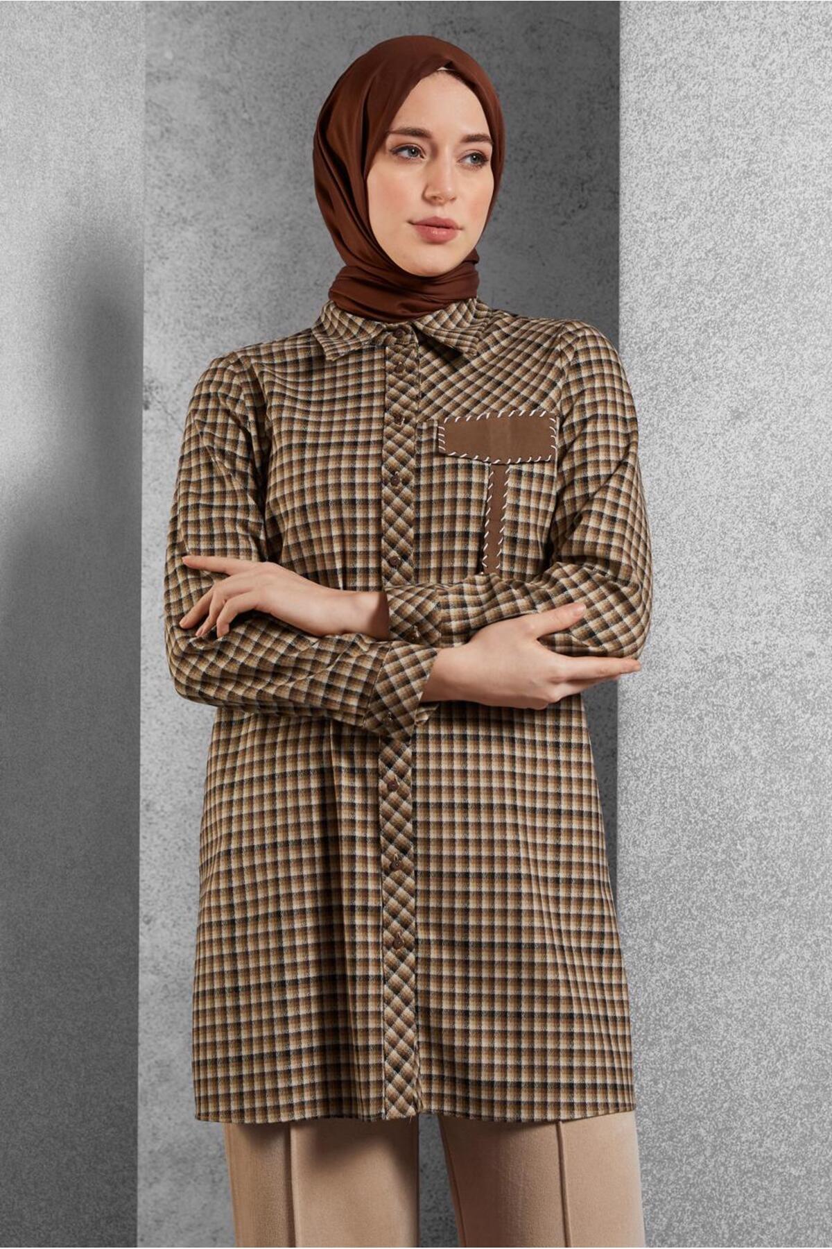 آلوینا پیراهن یقه‌دار طرح‌دار، تونیک ۴۵۲۵۰