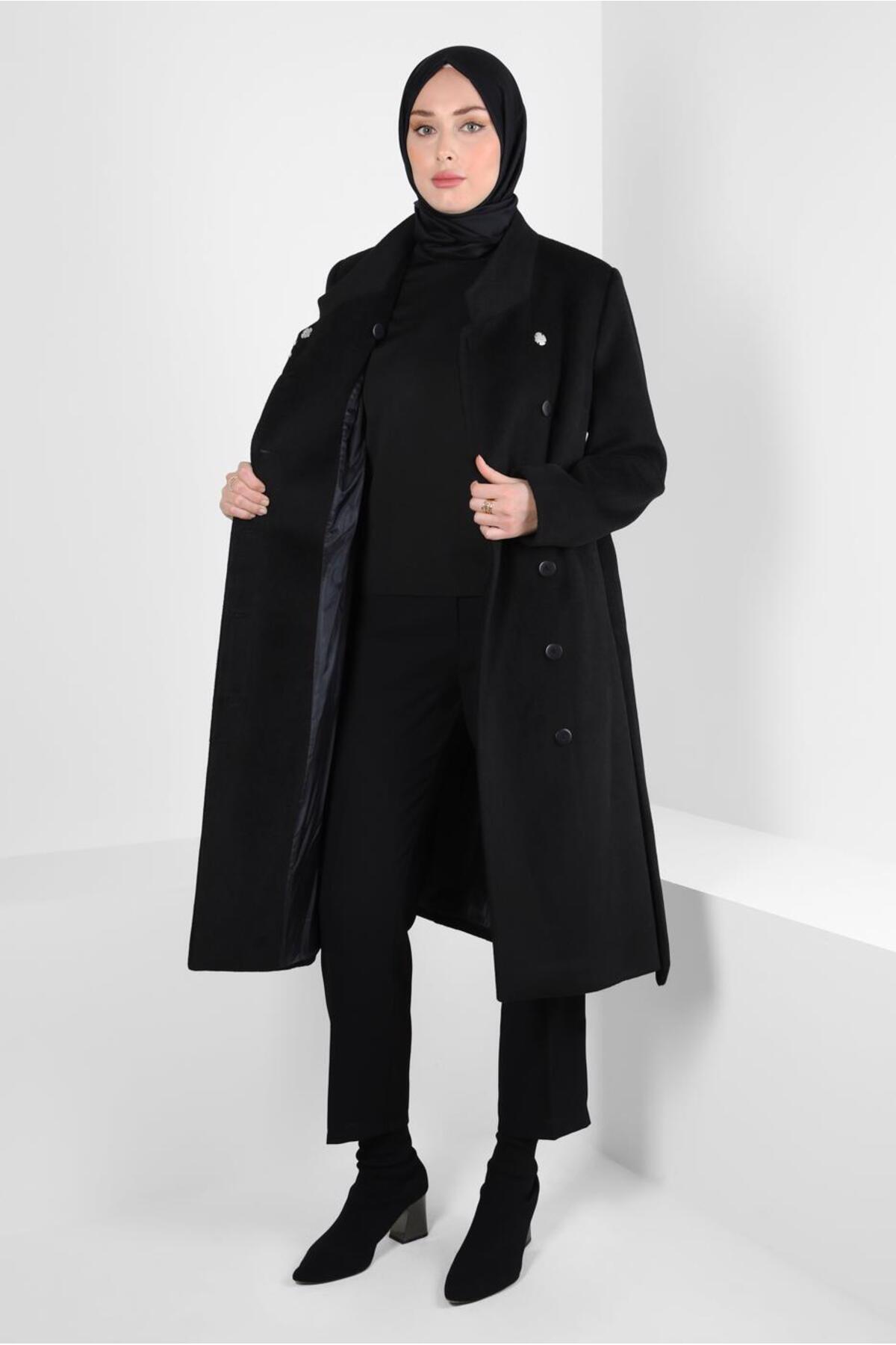 آلوینا کت جزئیات دار کمربند دار ۹۰۴۵۳ آلوینا کت جزئیات دار کمربند دار ۹۰۴۵۳