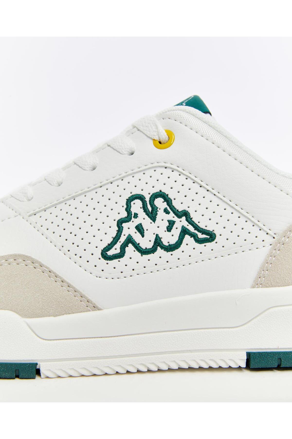 Kappa  Manis Erkek Beyaz-Yeşil Regular Sneaker - Görsel 4