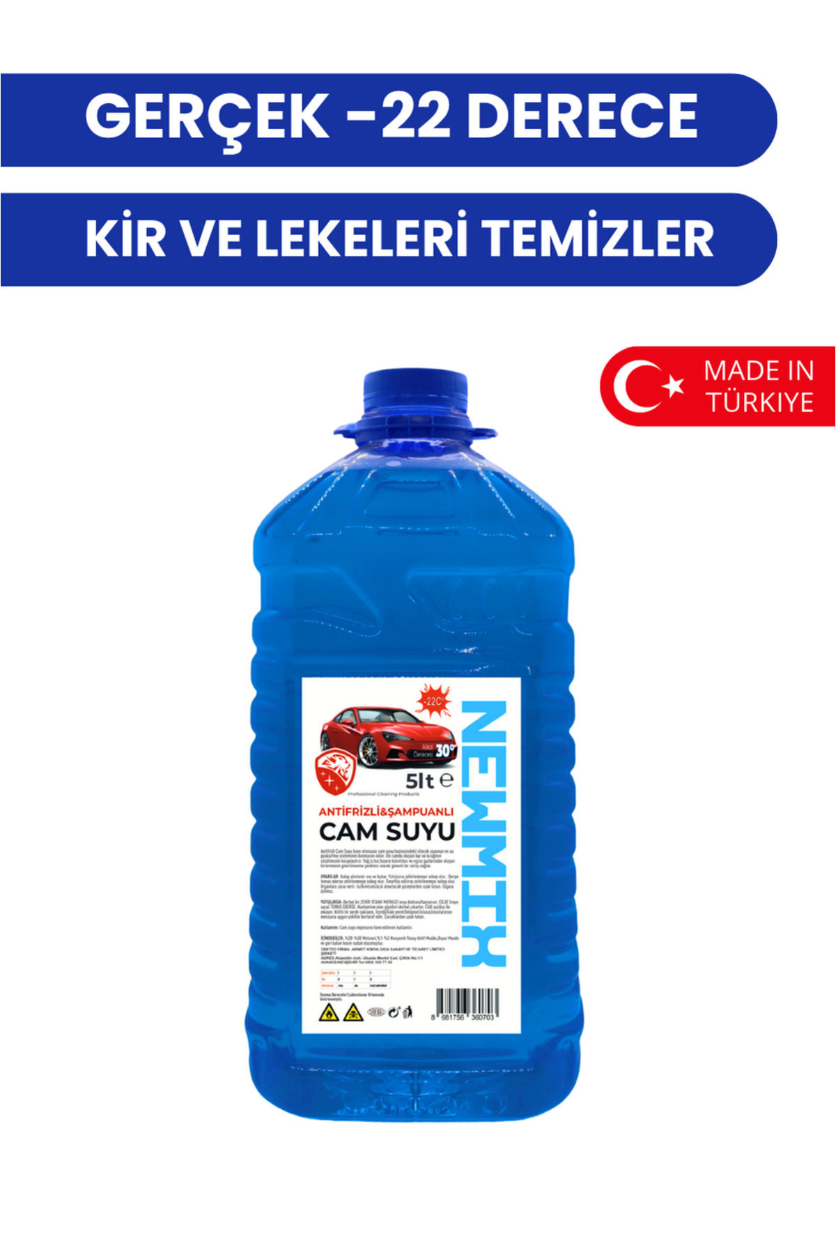 Newmix 2 Adet 5 Lt Antifrizli Şampuanlı Cam Suyu -22°c - Fiyatı