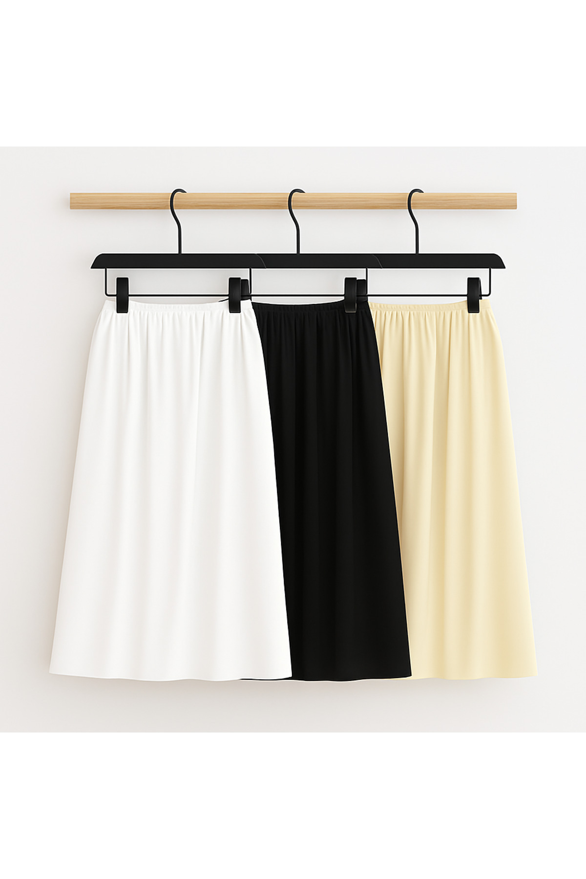 Lesa Wear  3 Adet Uzun Etek Astarı, Jupon Etek Astarı, İçlik Etek Astarı, Etek Altı Astarış, Kombinezon - Görsel 6