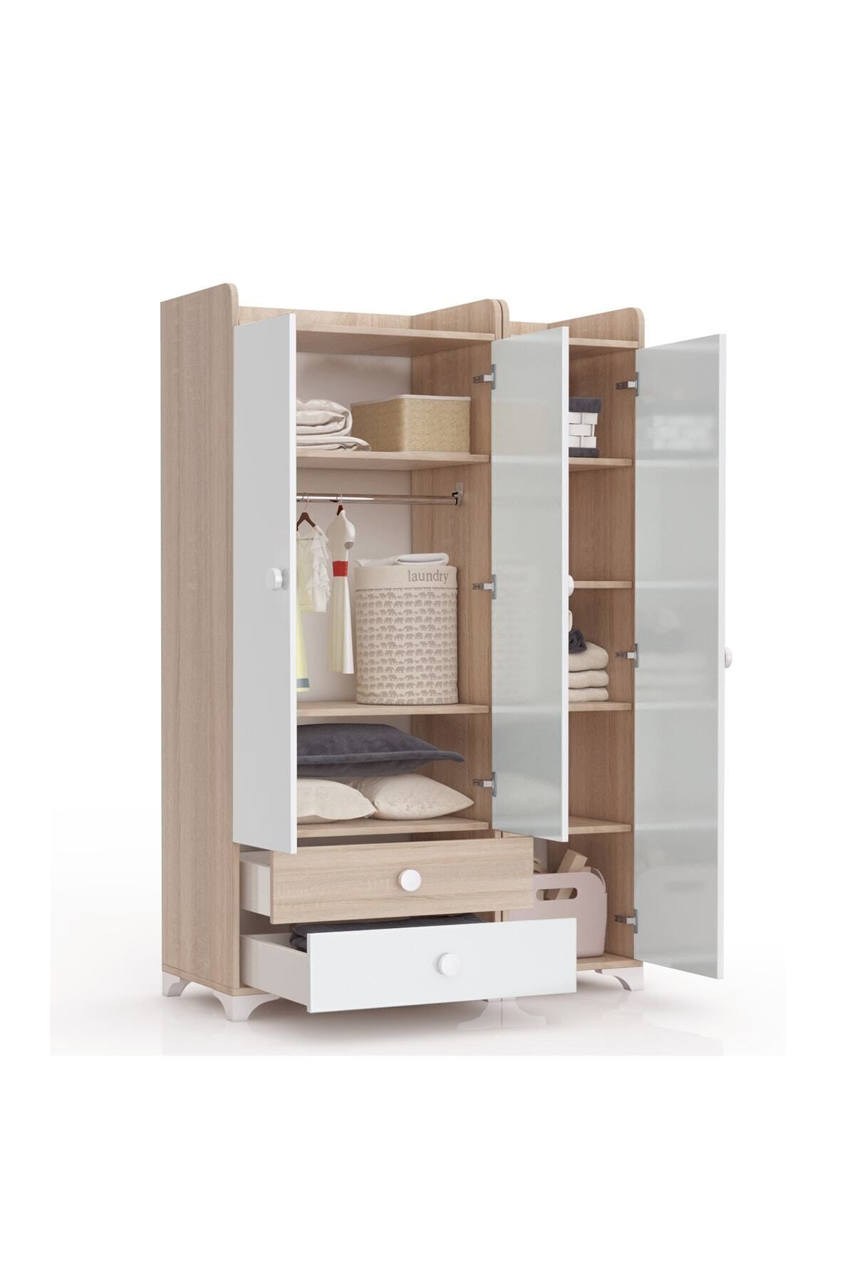 Patiko Furniture Patiko Bdlp 049 3 Kapılı Dolap fotoğrafı 4 (önizleme)