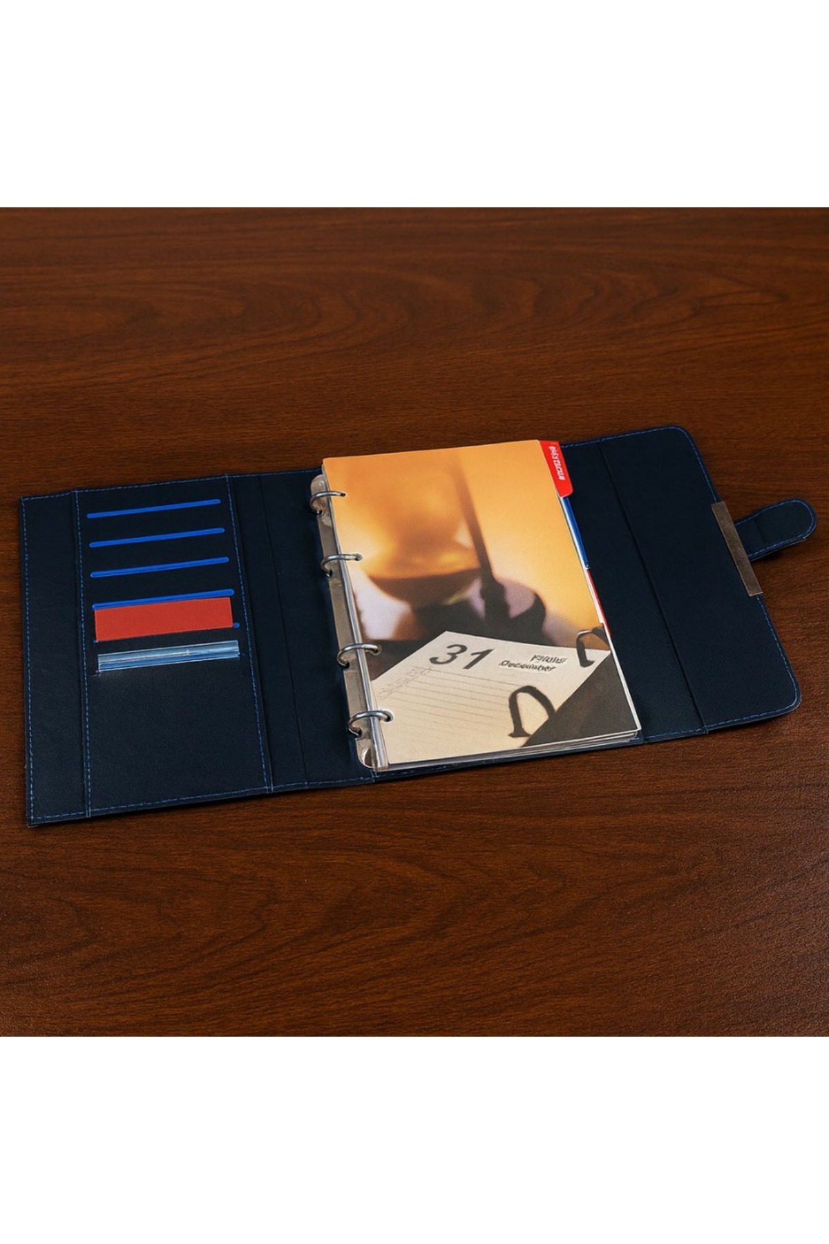 promosyon denizi Isme Özel Mıknatıs Kilitli Antrasit Organizer