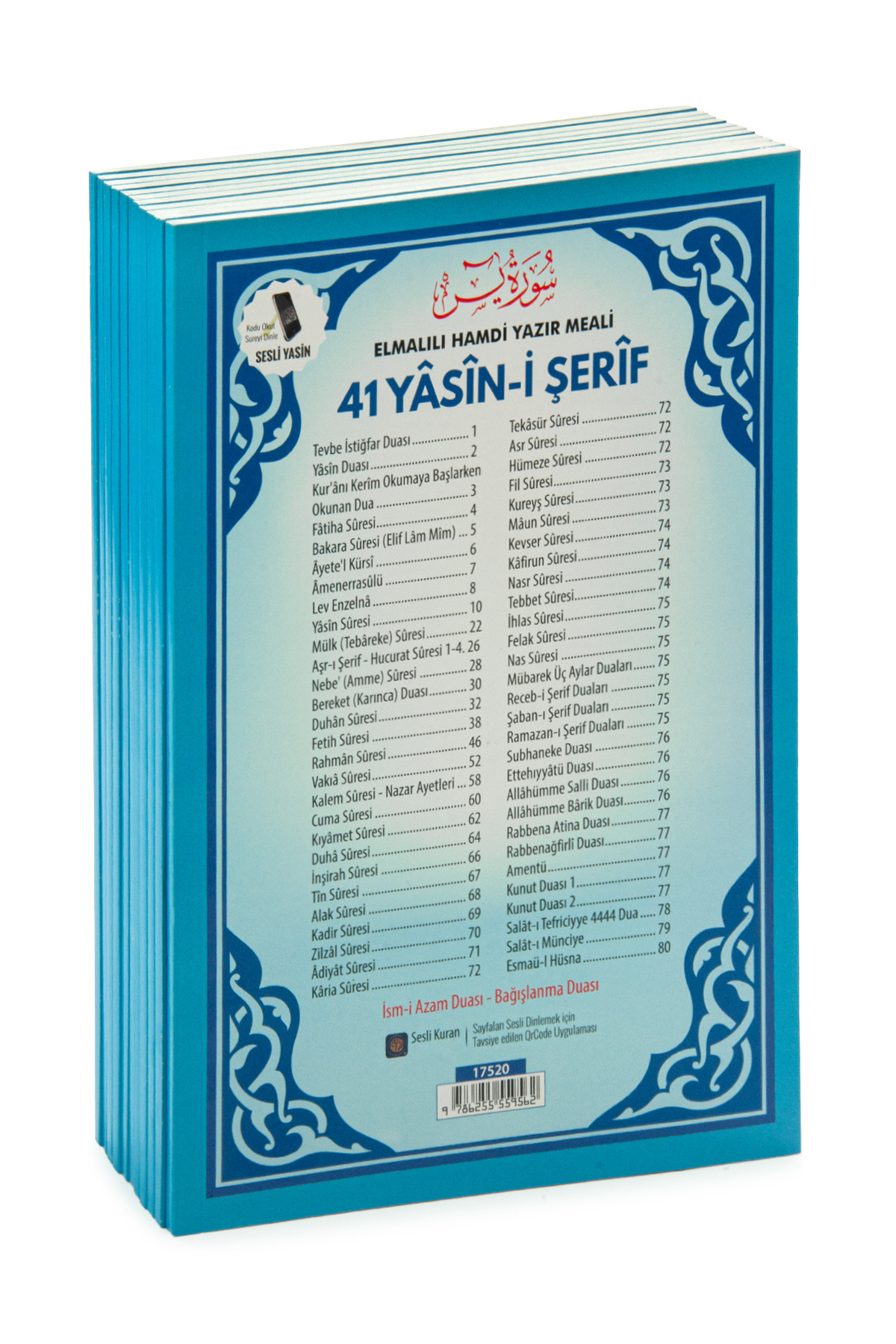Furkan Neşriyat 10 Adet Türkçe Mealli Orta Boy 80 Sayfa 41 Yasin